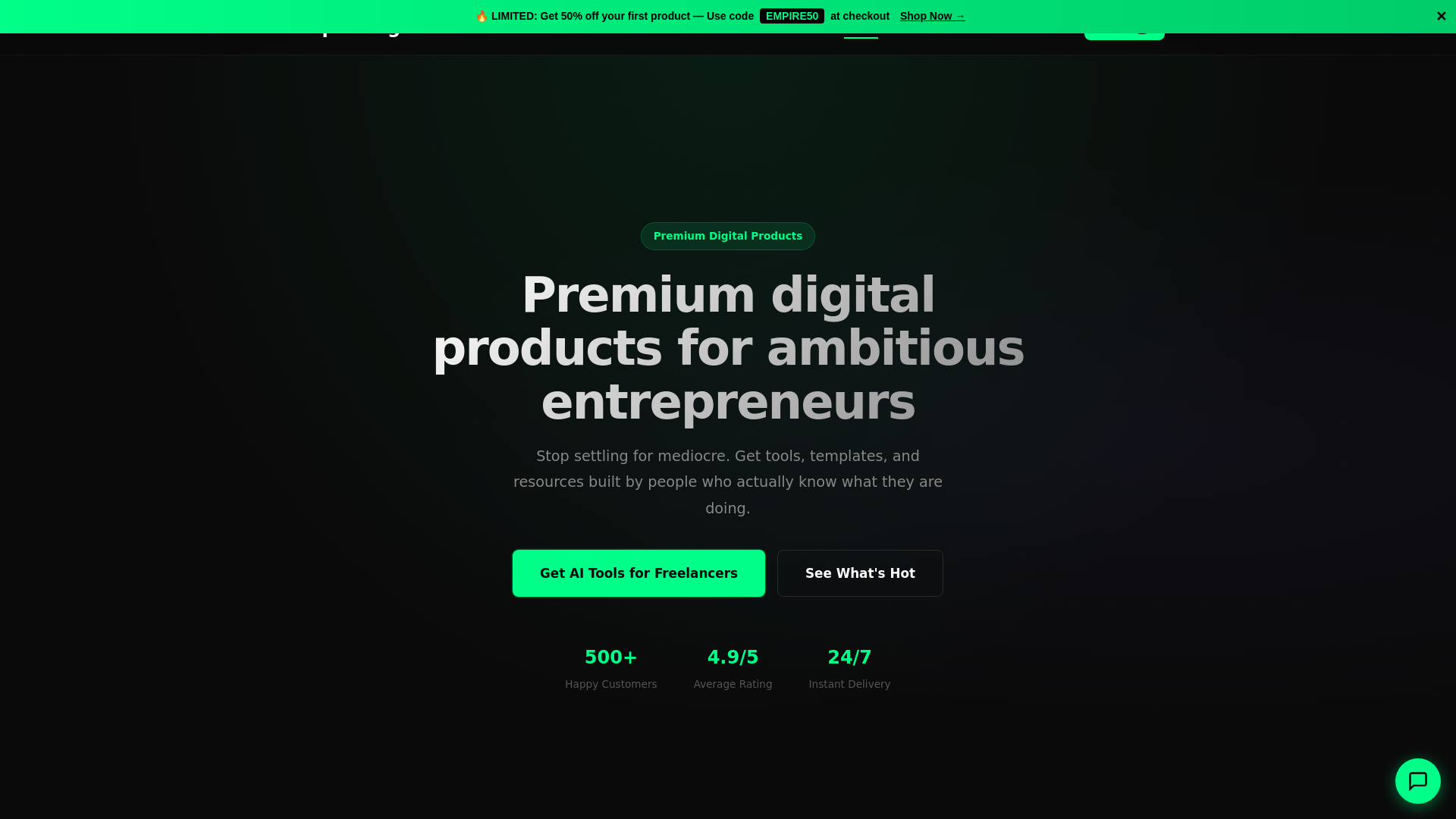 website screenshot of https://empiredigi.store/