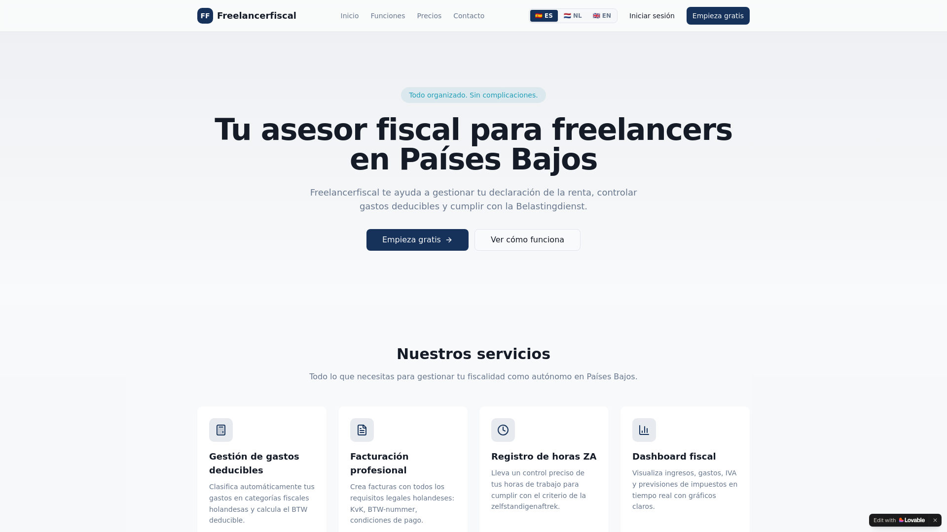 website screenshot of https://dutchtaxhelper.com/