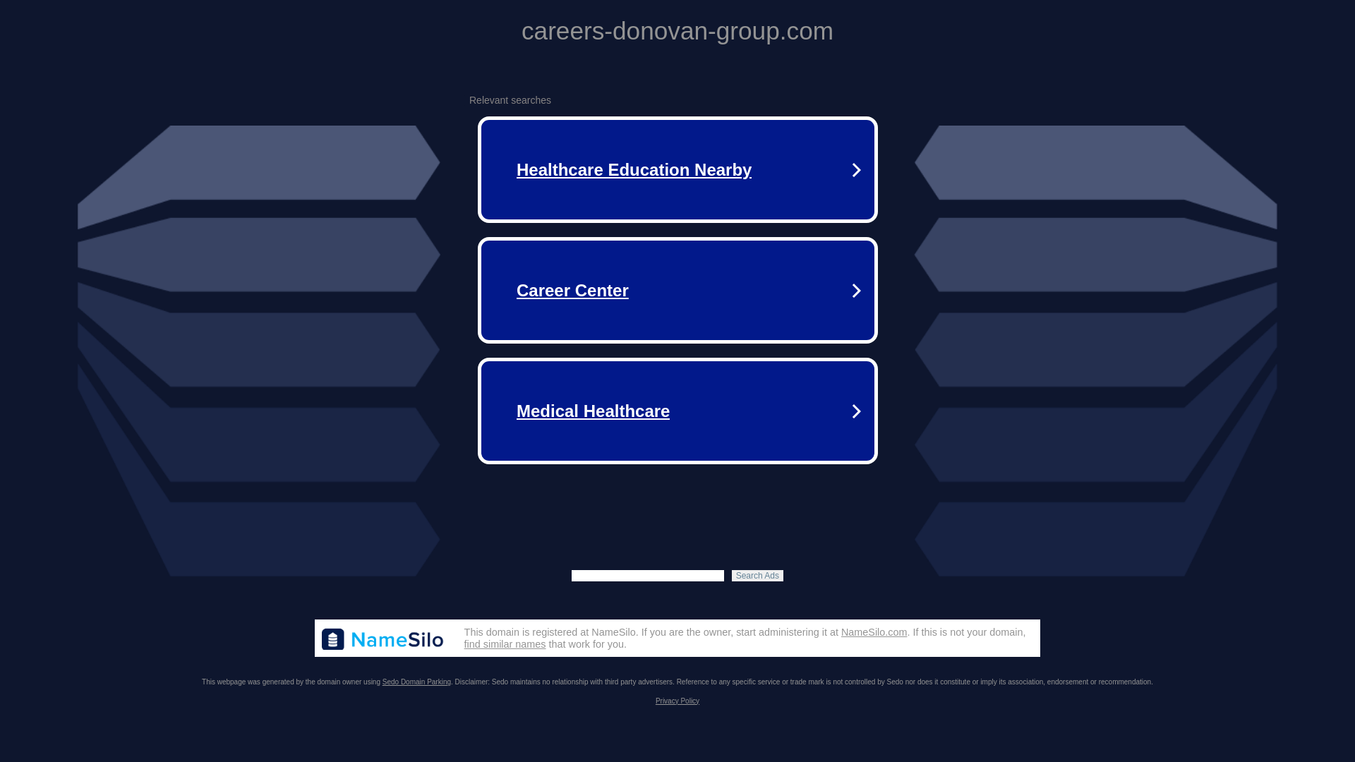 website screenshot of https://careers-donovan-group.com/