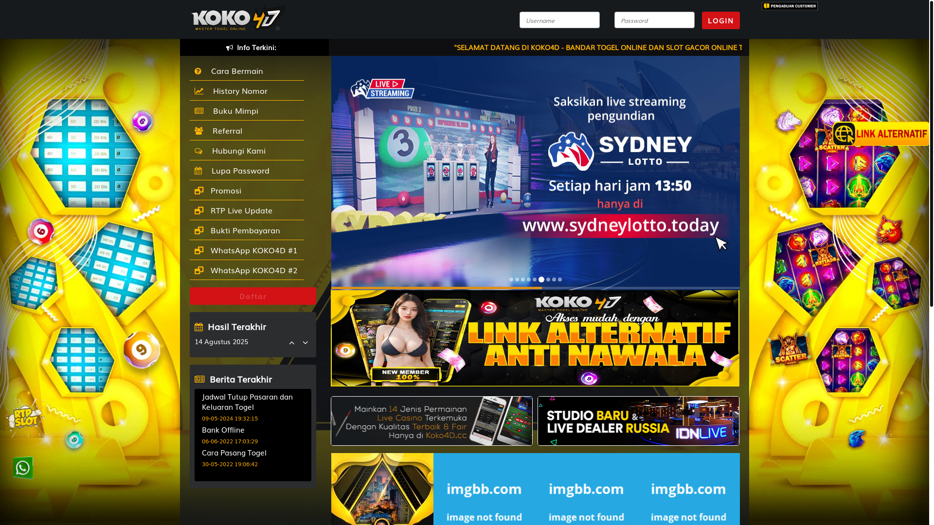 website screenshot of https://koko4djaya.xyz/