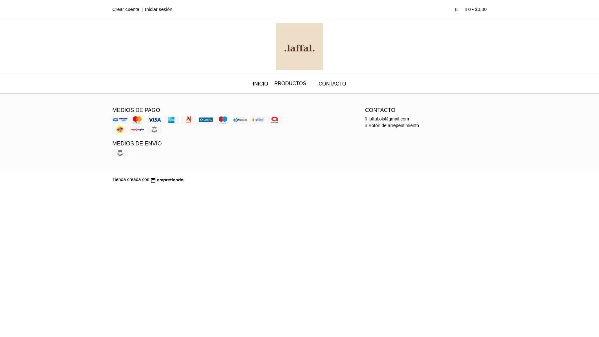 website screenshot of https://laffal.com.ar/
