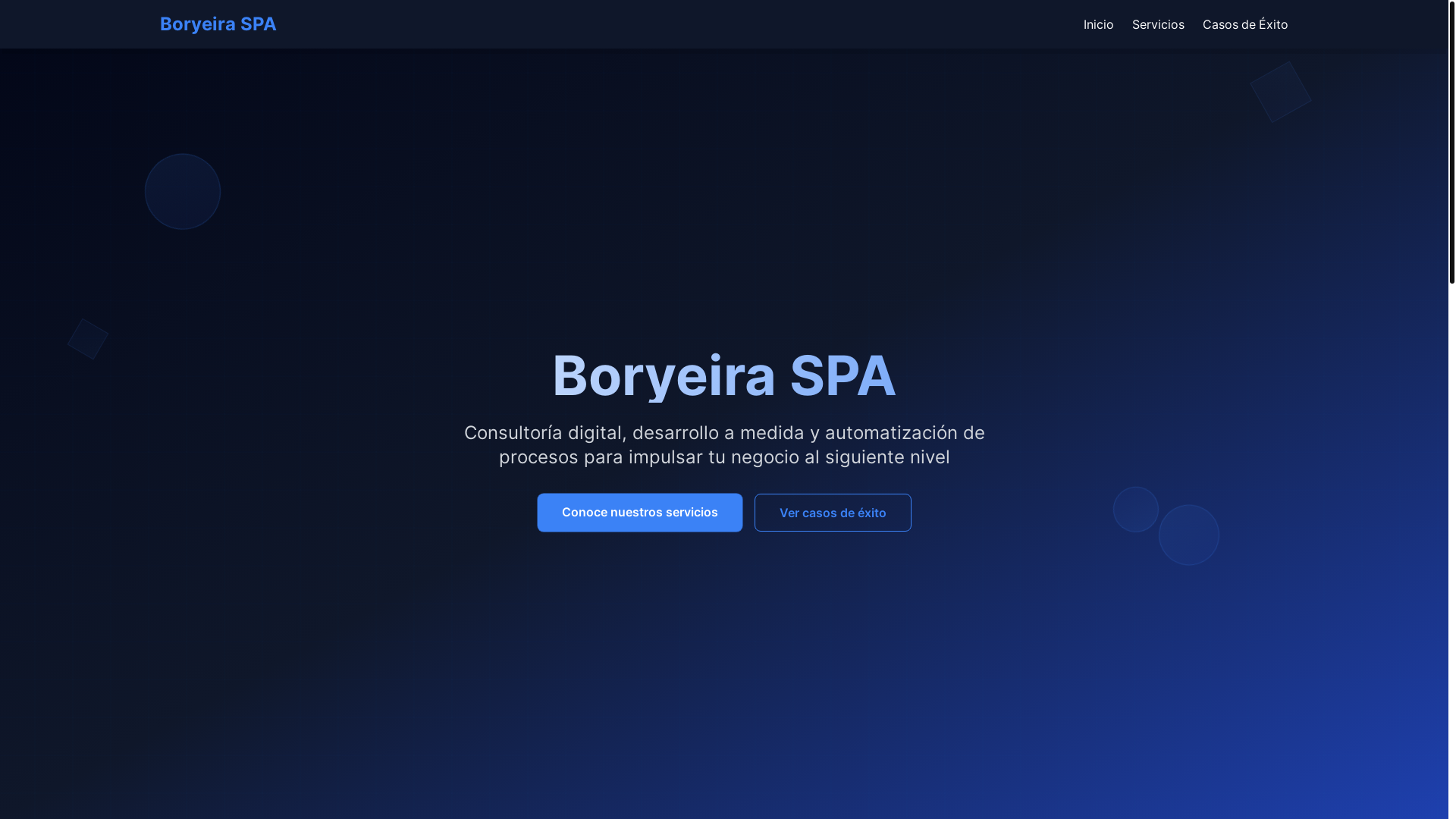 website screenshot of https://boryeira.cl/
