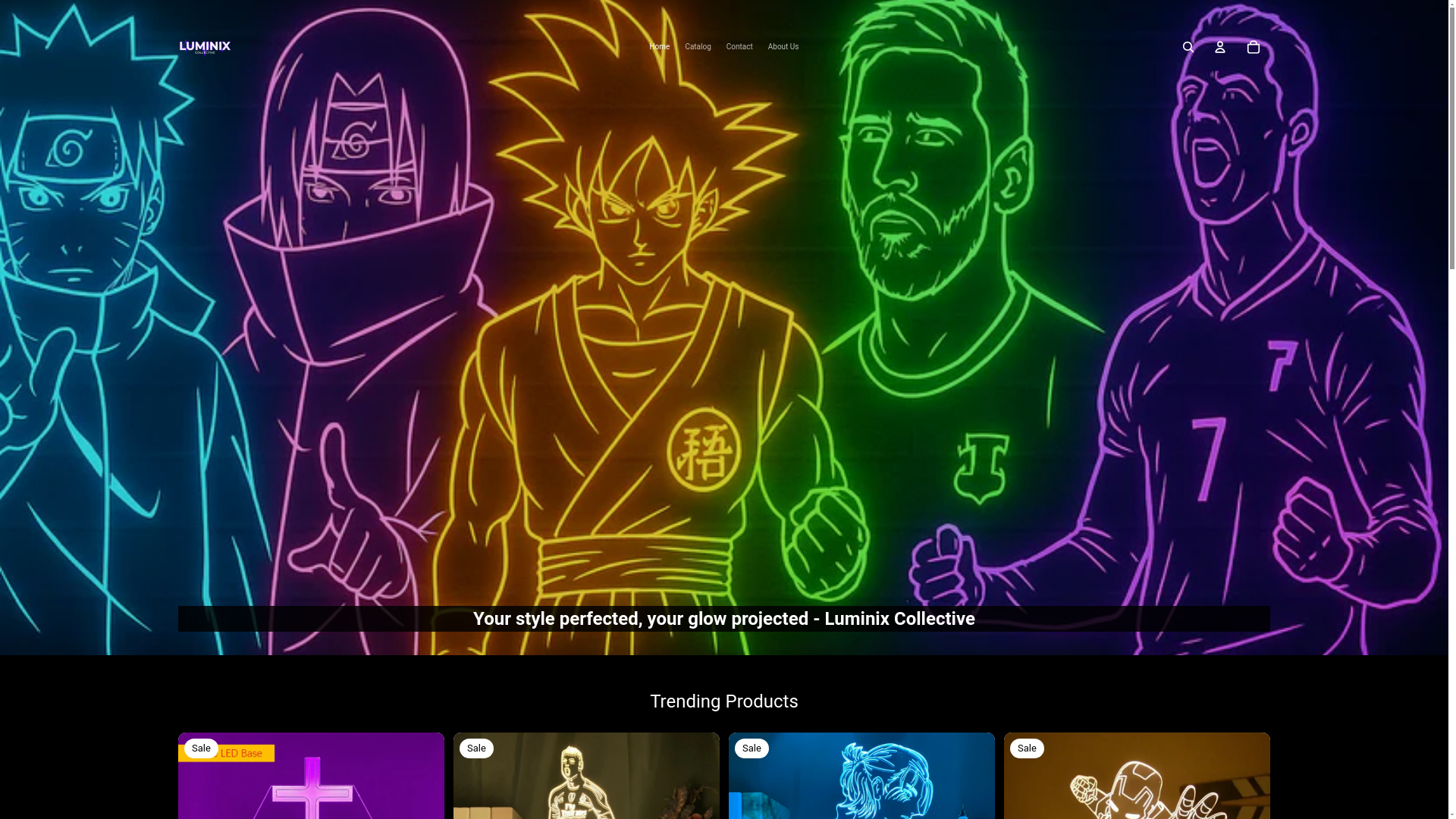 website screenshot of https://luminixcollective.com/