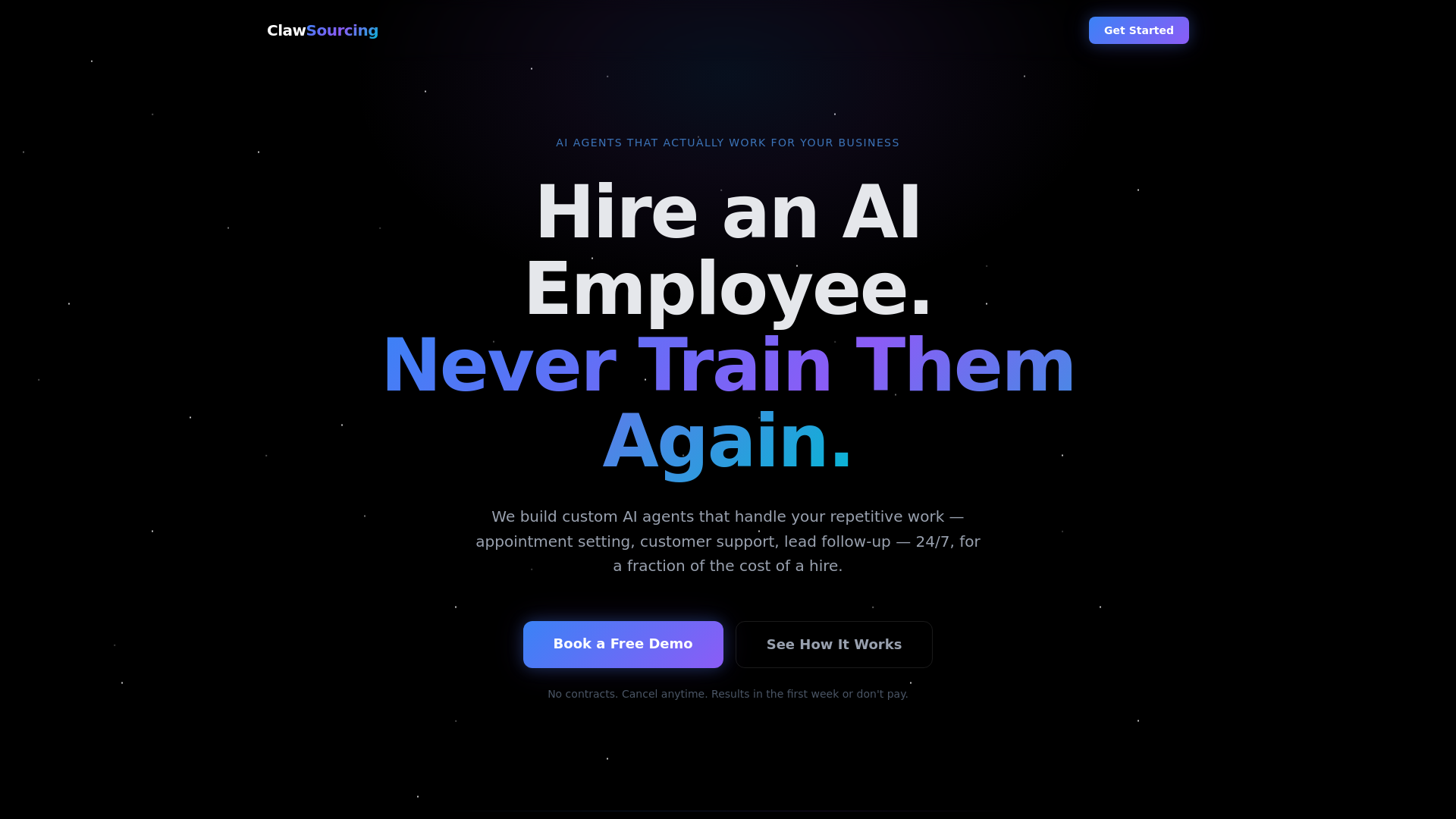 website screenshot of https://claw-sourcing.pages.dev/