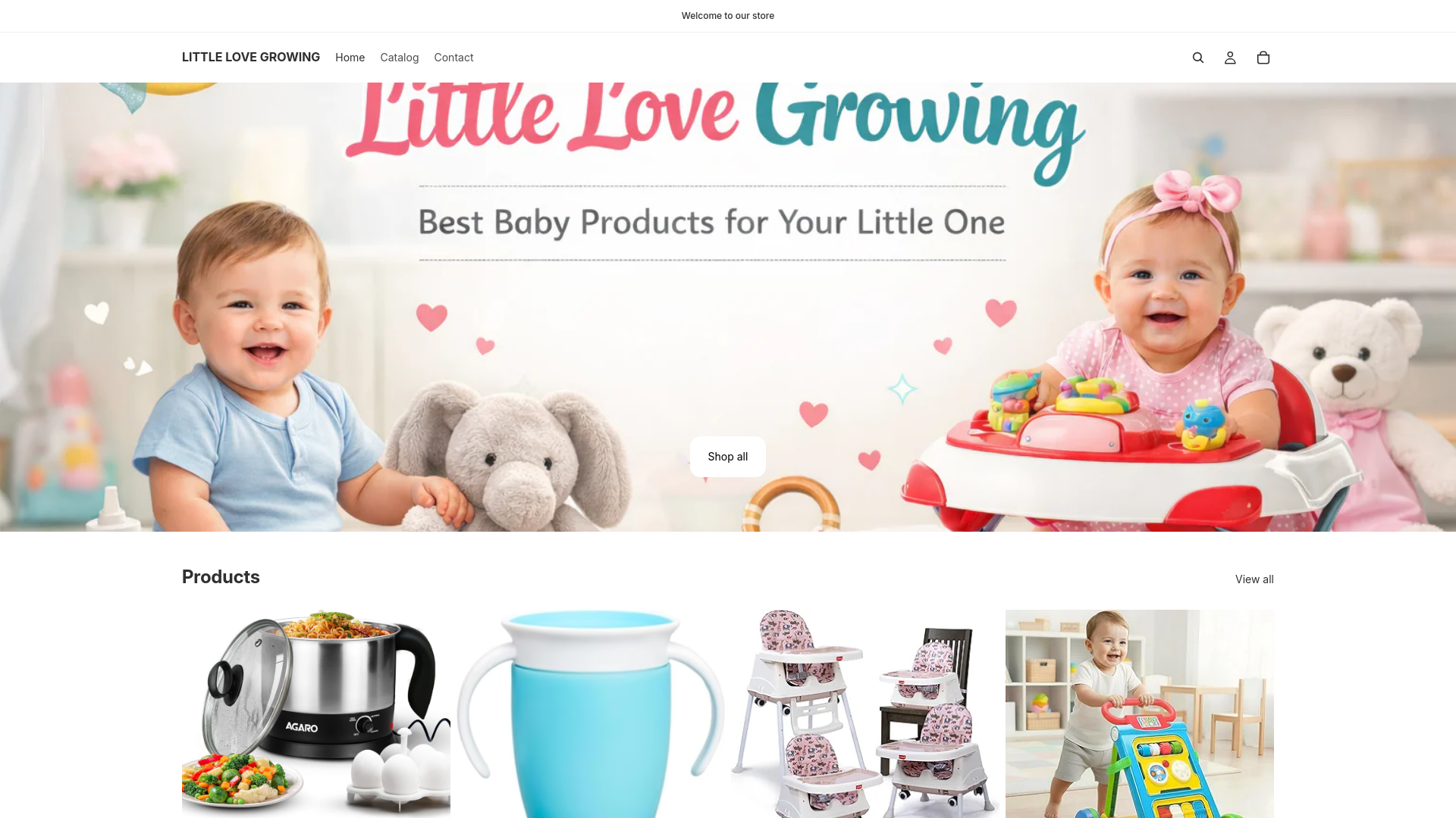 website screenshot of https://littlelovegrowing.com/