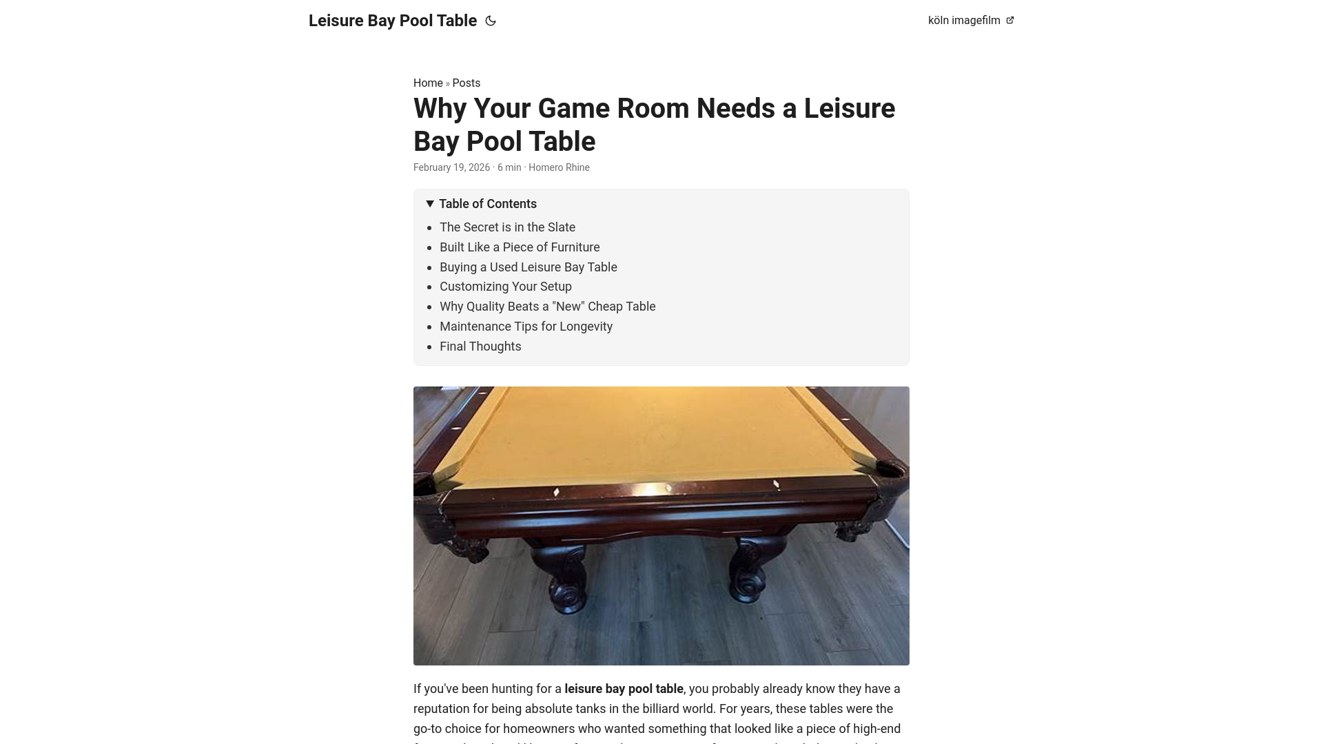website screenshot of https://leisure-bay-pool-table.pages.dev/