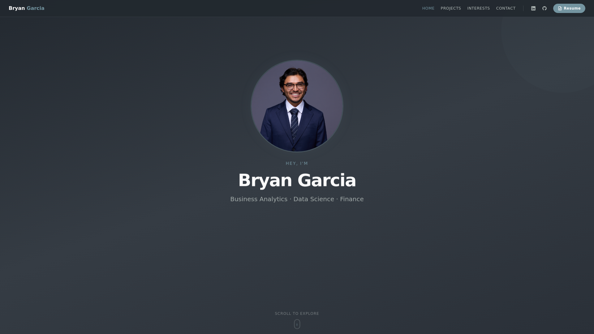 website screenshot of https://bryangarcia.me/