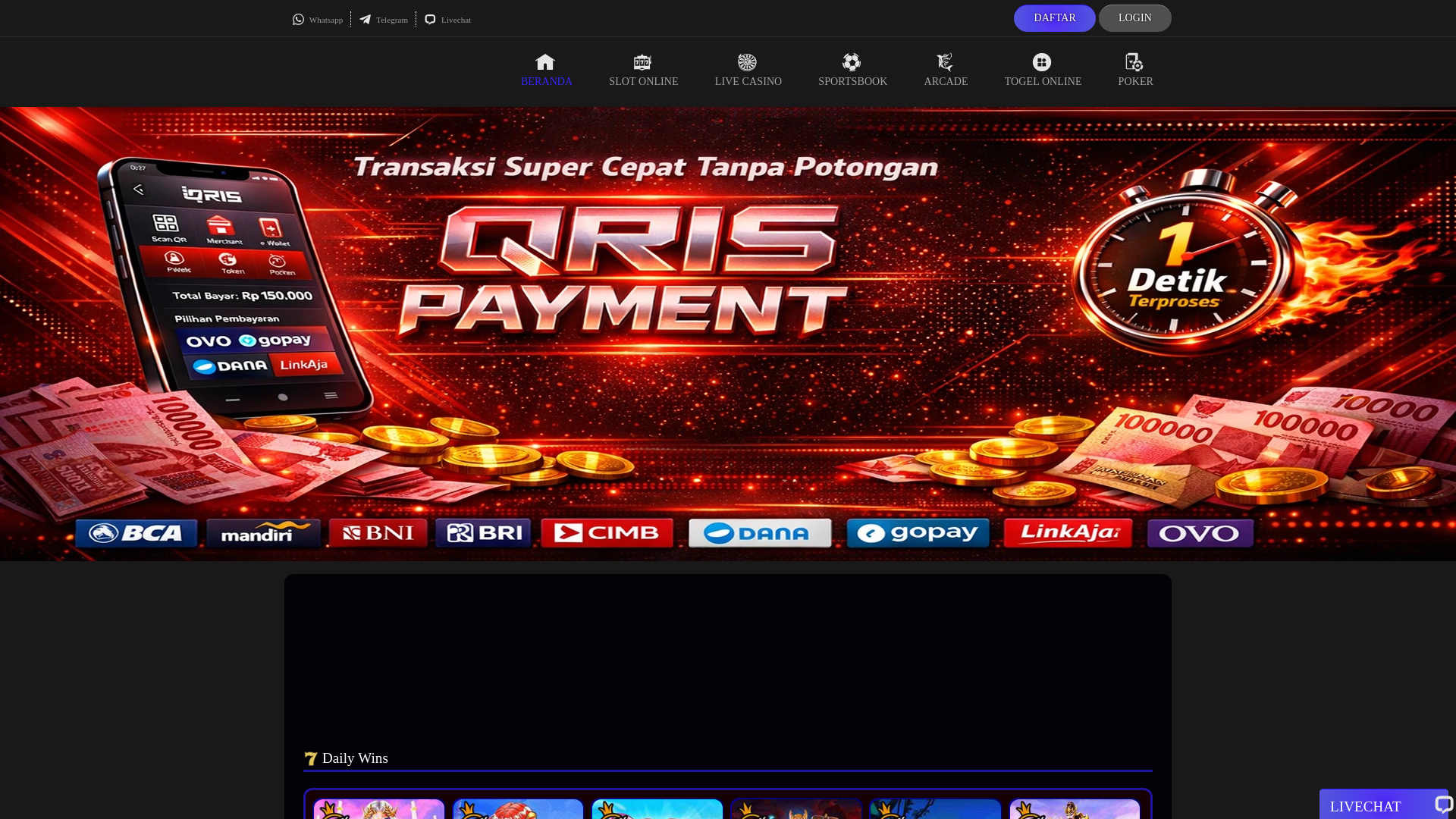 website screenshot of https://lambangdaftar.com/