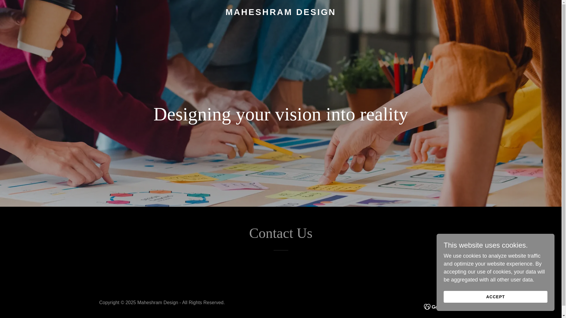 website screenshot of https://maheshram.info/