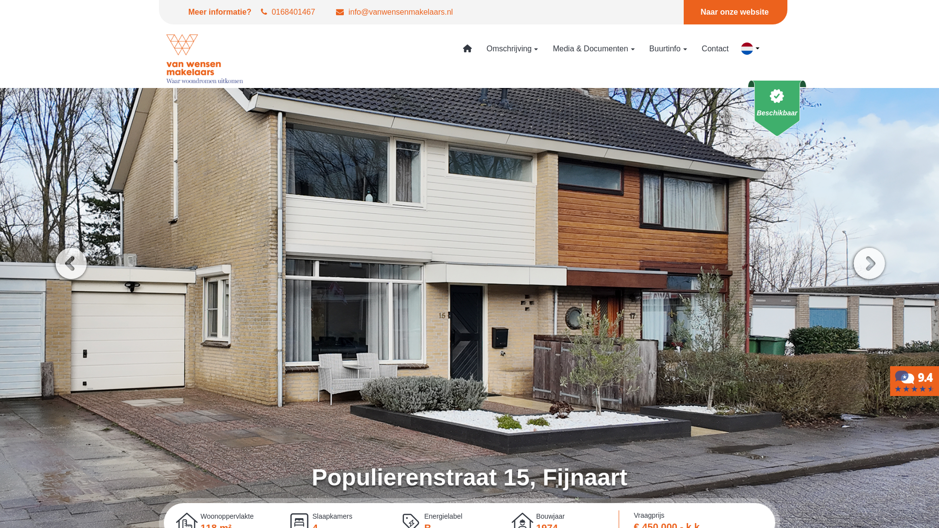 website screenshot of https://populierenstraat15.nl/