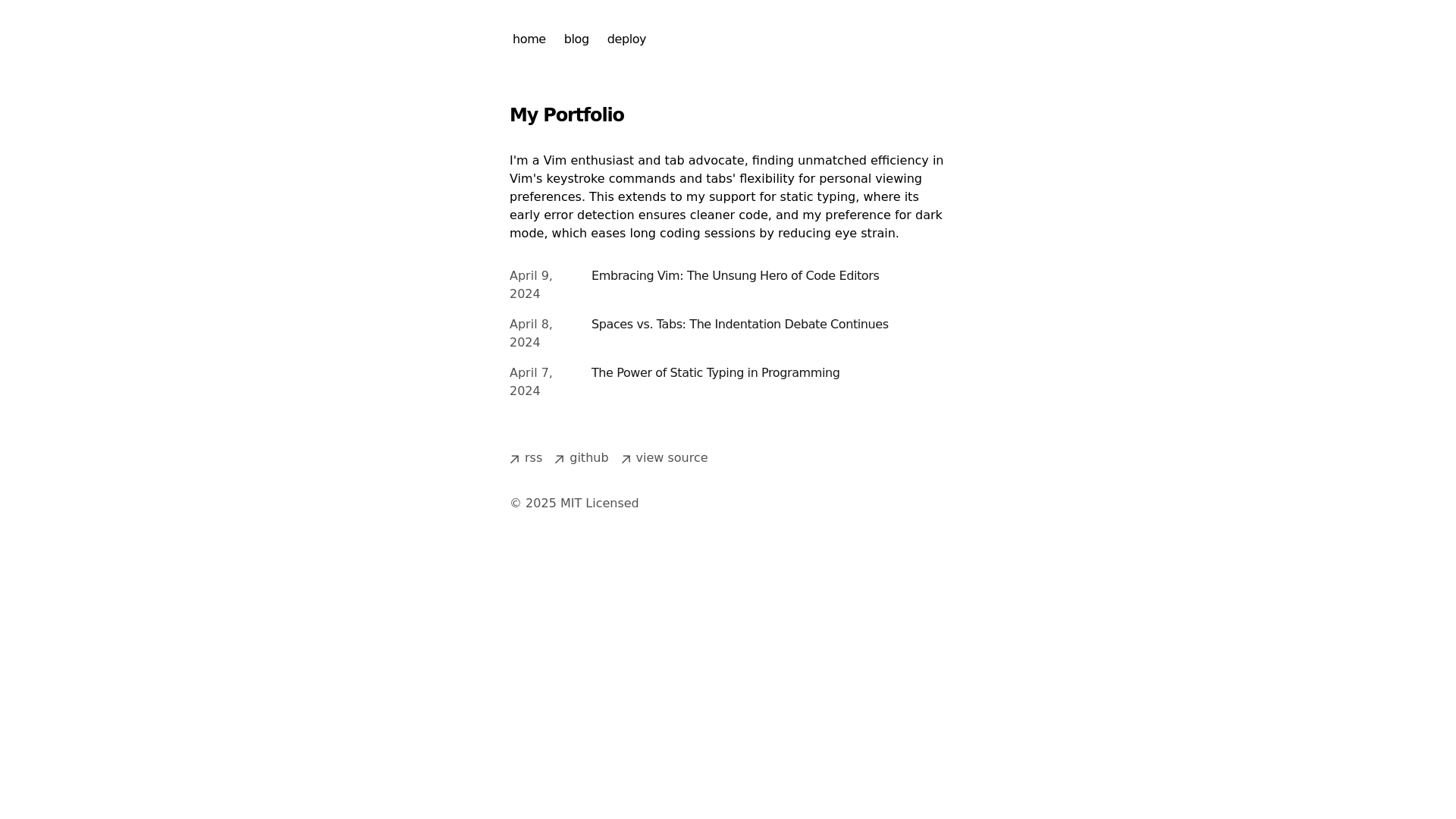 website screenshot of https://vedantgosavi.com/