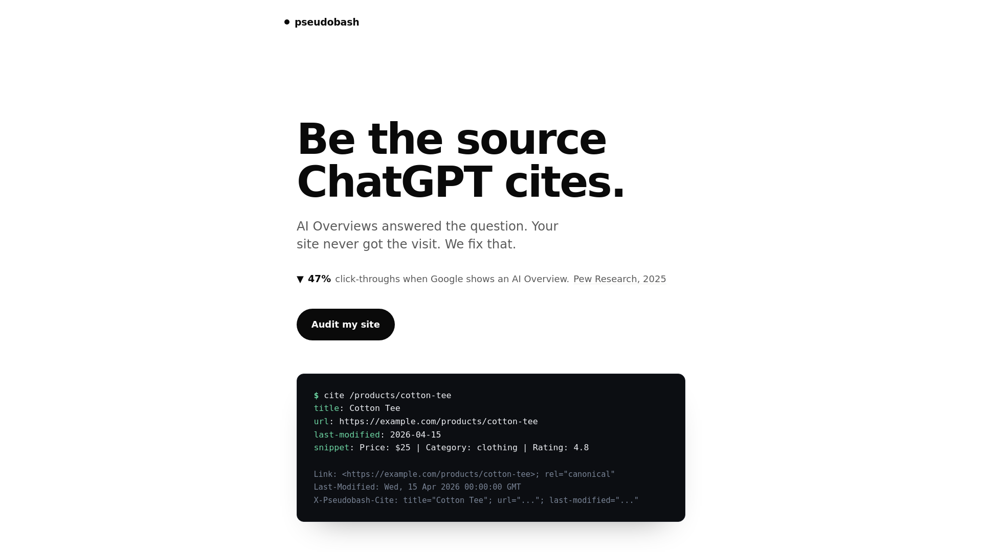 website screenshot of https://pseudobash.pages.dev/