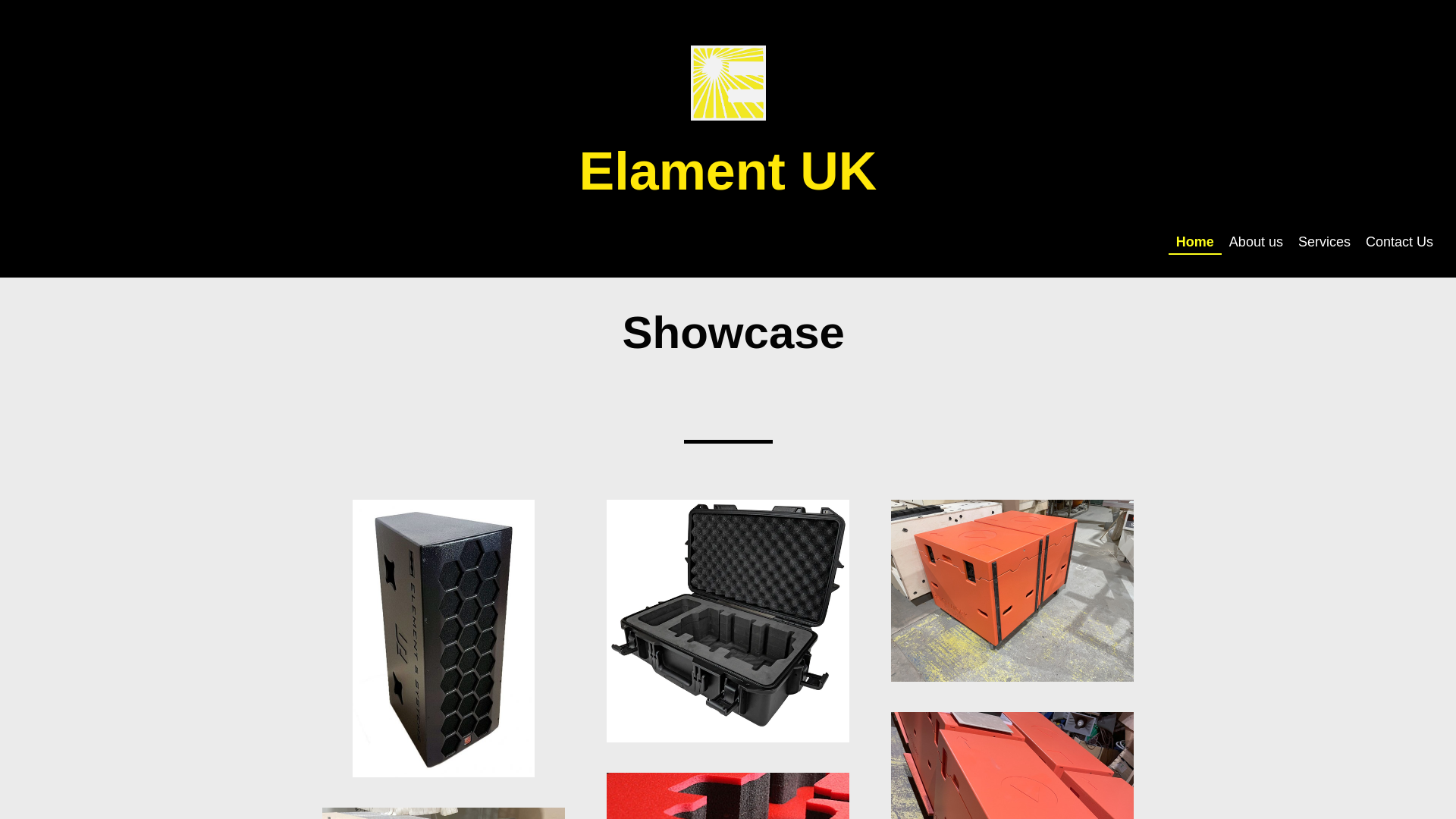 website screenshot of https://elament.uk/
