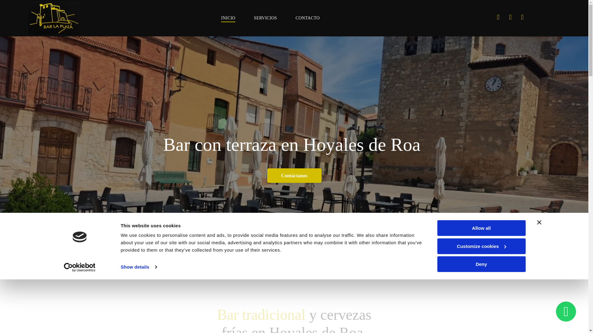 website screenshot of https://barlaplazahoyalesderoa.es/