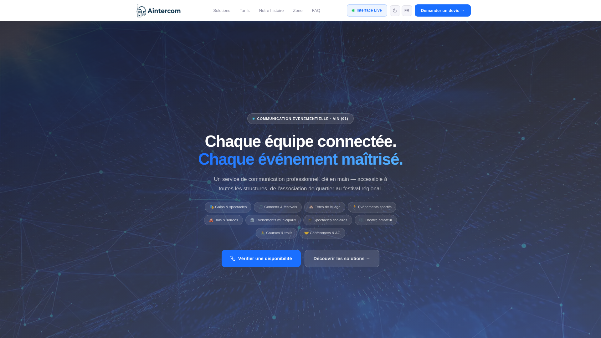 website screenshot of https://aintercom.fr/