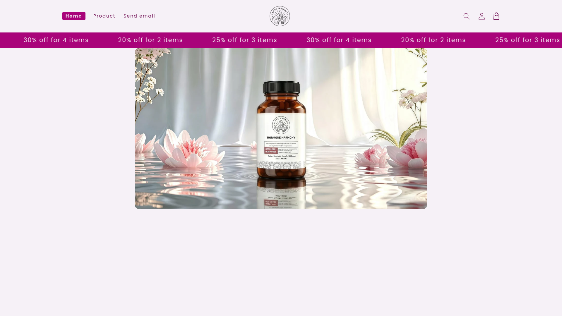 website screenshot of https://happymaamoth.com/