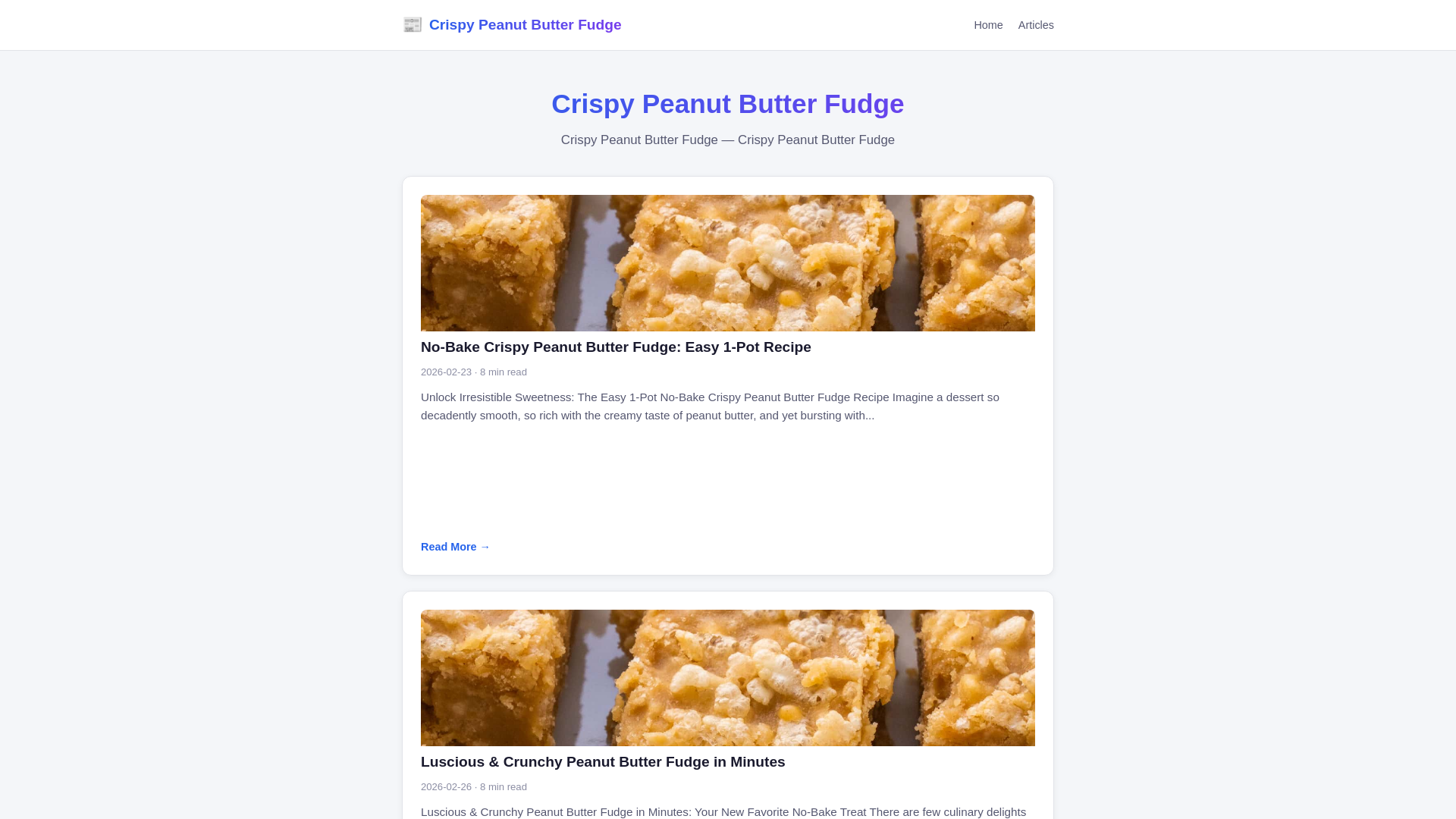 website screenshot of https://crispy-peanut-butter-fudge.pages.dev/