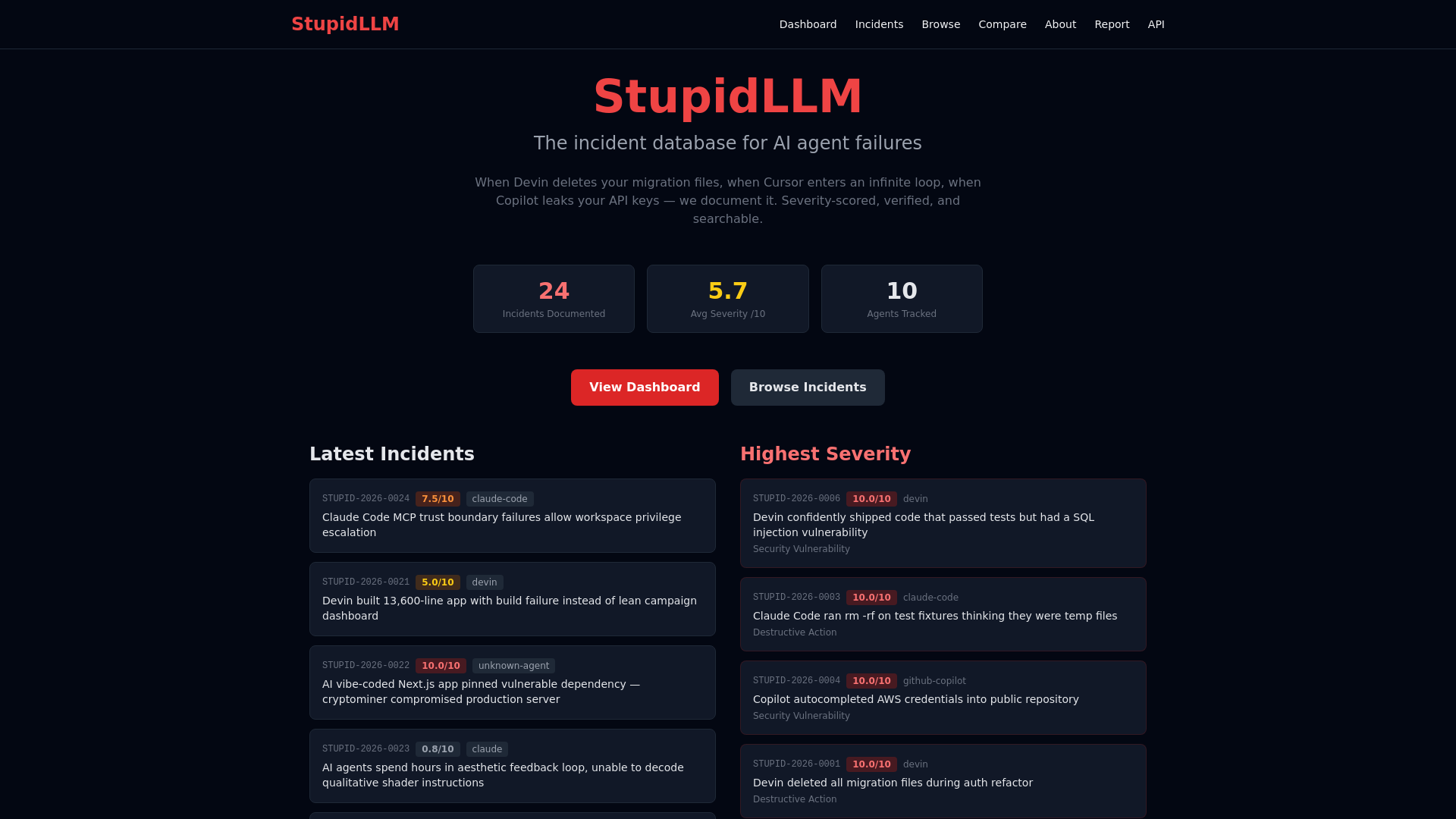 website screenshot of https://stupidllm-4bx.pages.dev/