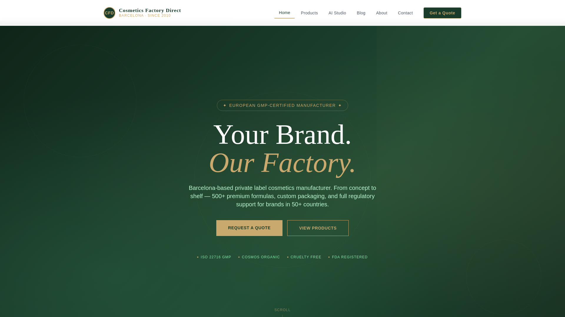 website screenshot of https://cosmeticsfactorydirect.pages.dev/