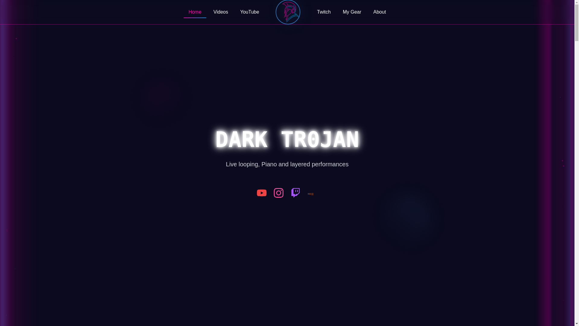 website screenshot of https://darktrojanmusic.com/