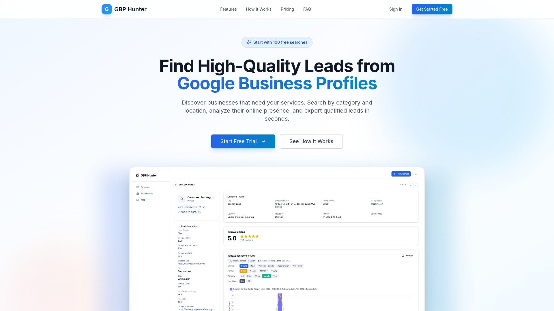 website screenshot of https://gbphunter.com/