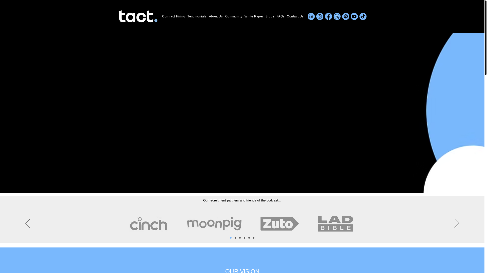 website screenshot of https://tactrecruitment.com/