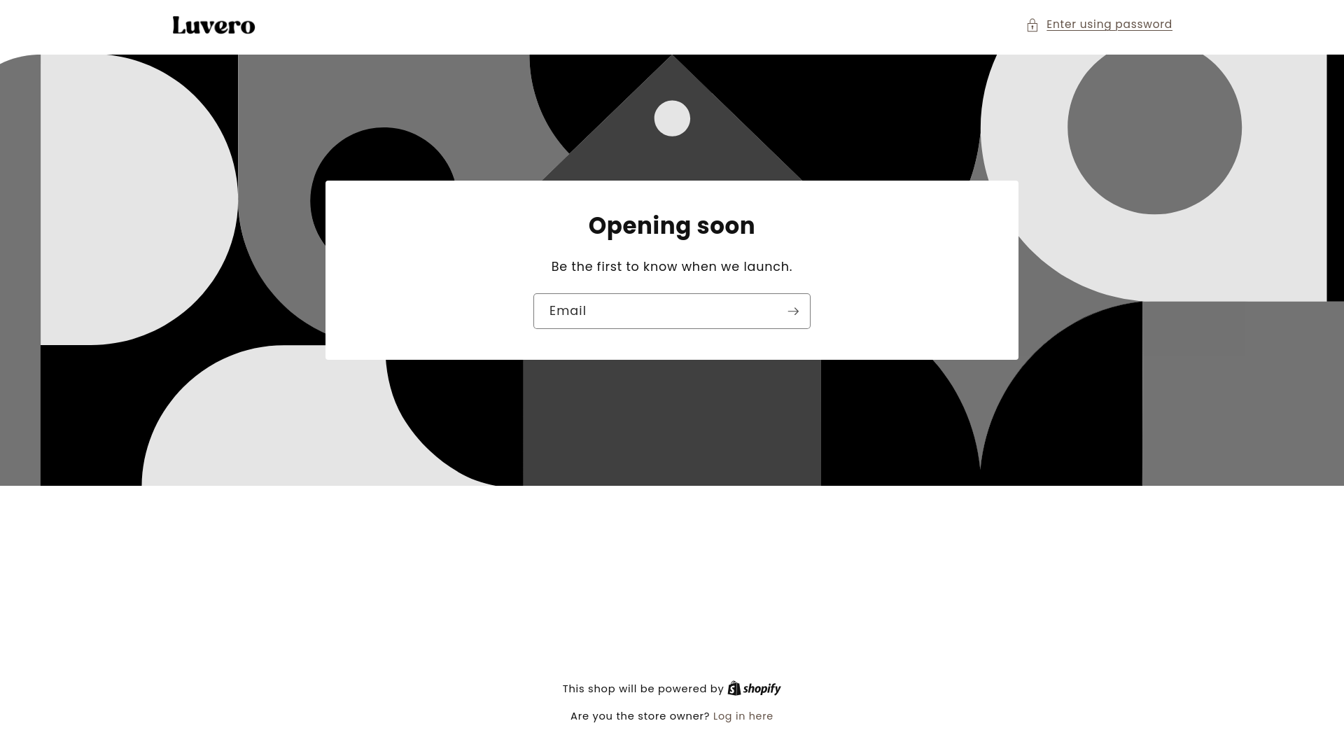 website screenshot of https://luveroshop.com/