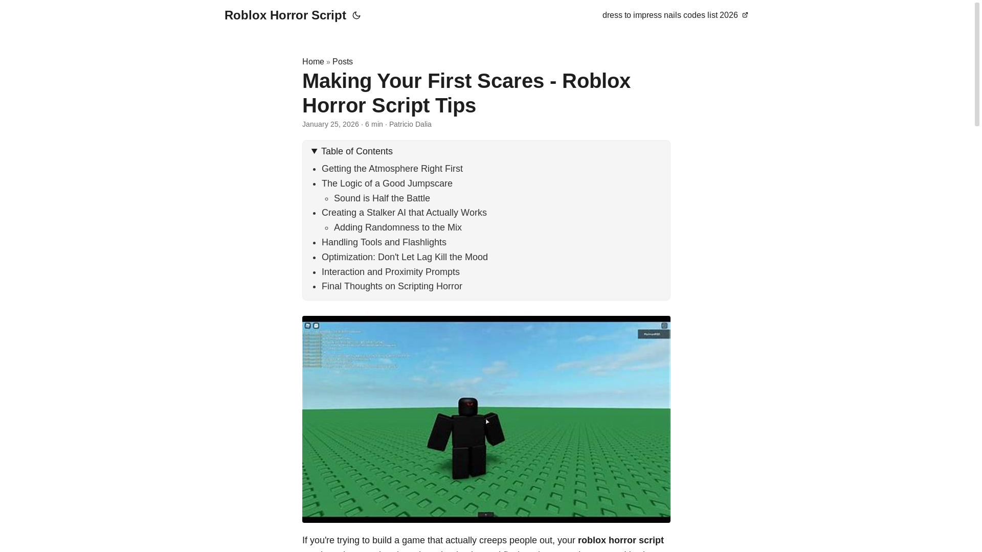 website screenshot of https://roblox-horror-script.pages.dev/