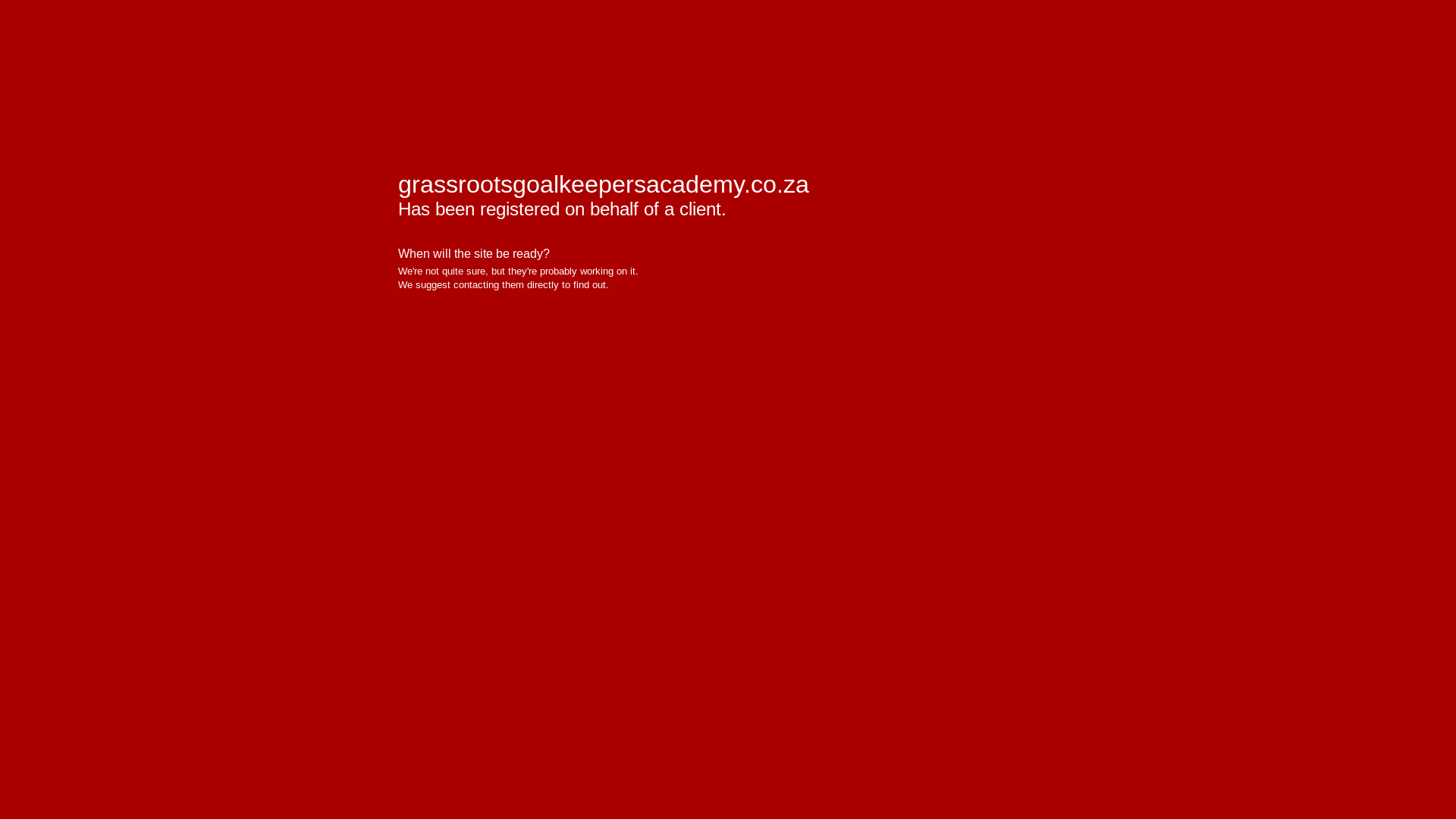 website screenshot of https://grassrootsgoalkeepersacademy.co.za/