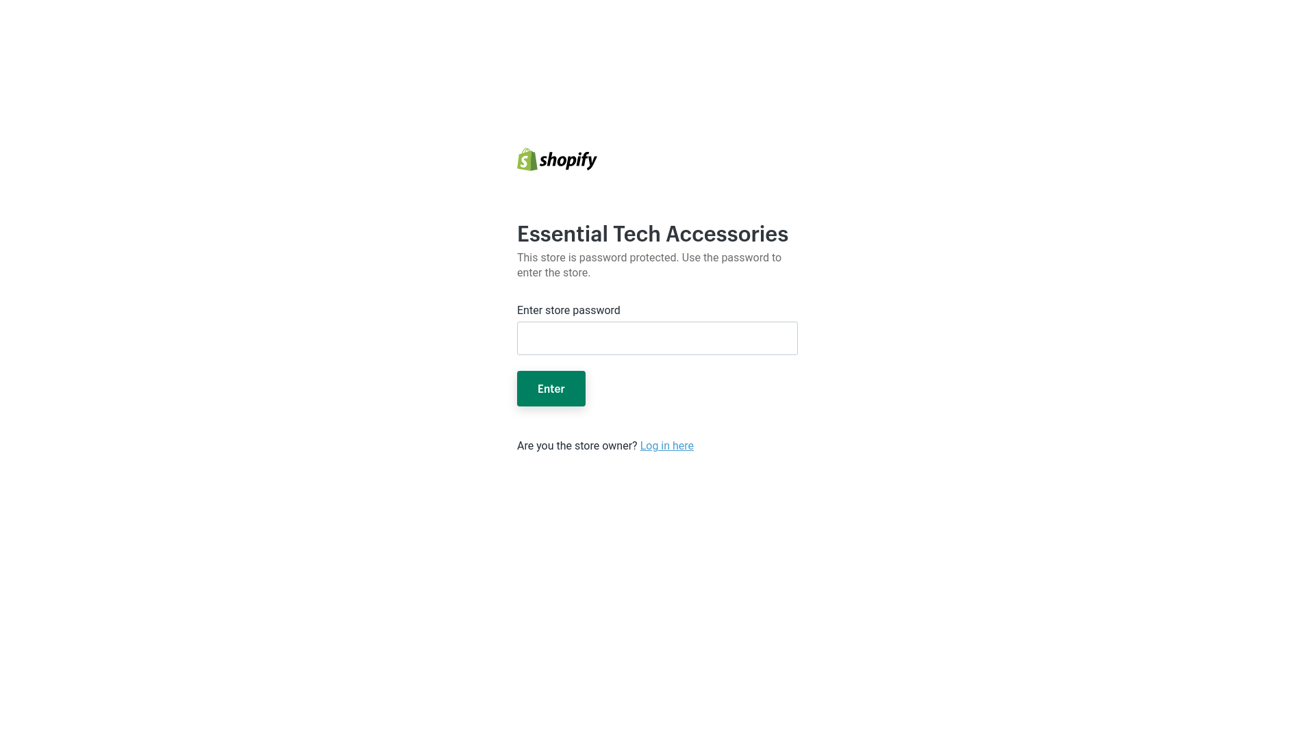 website screenshot of https://essentialtechaccessories.com/