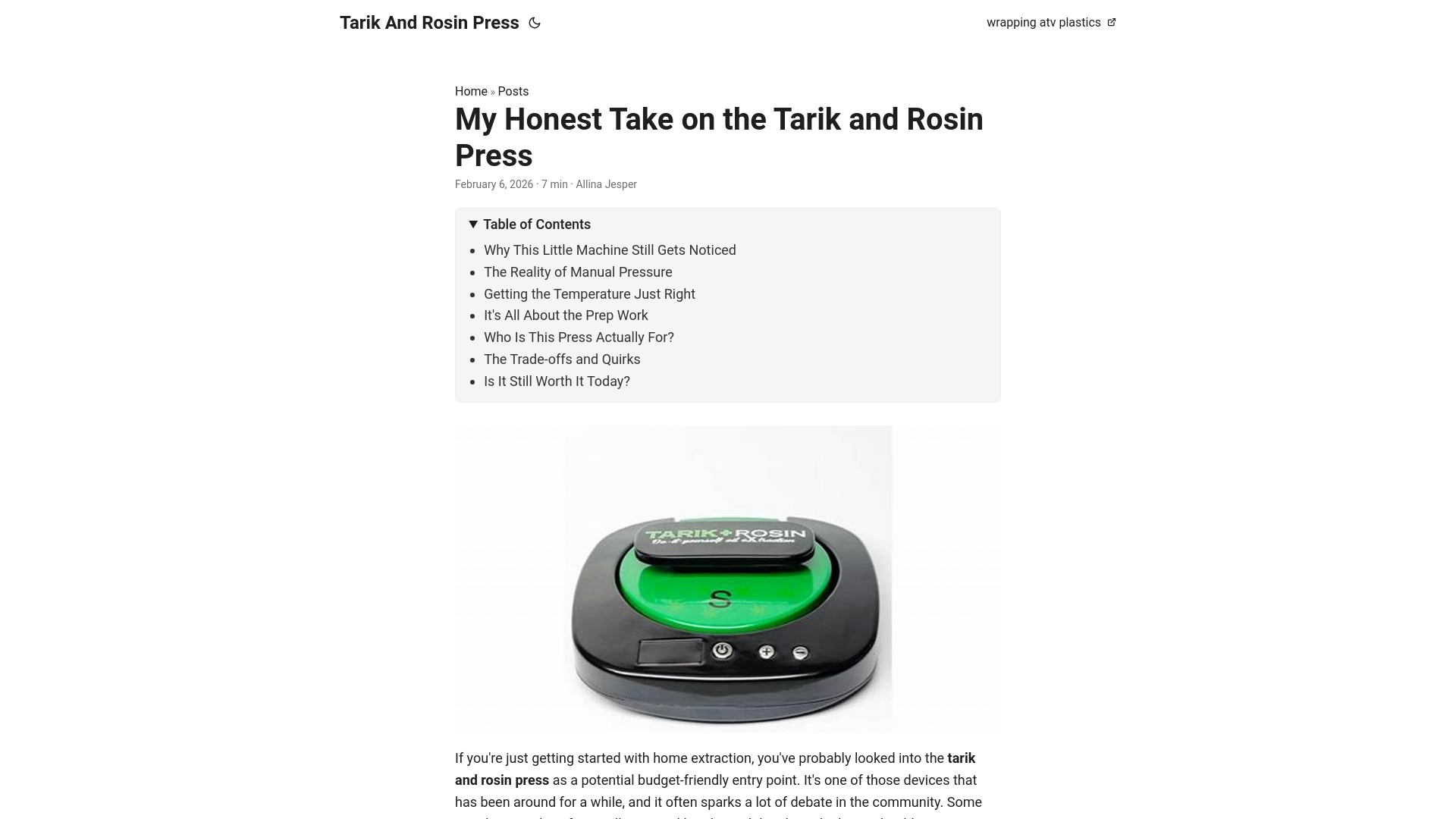 website screenshot of https://tarik-and-rosin-press.pages.dev/