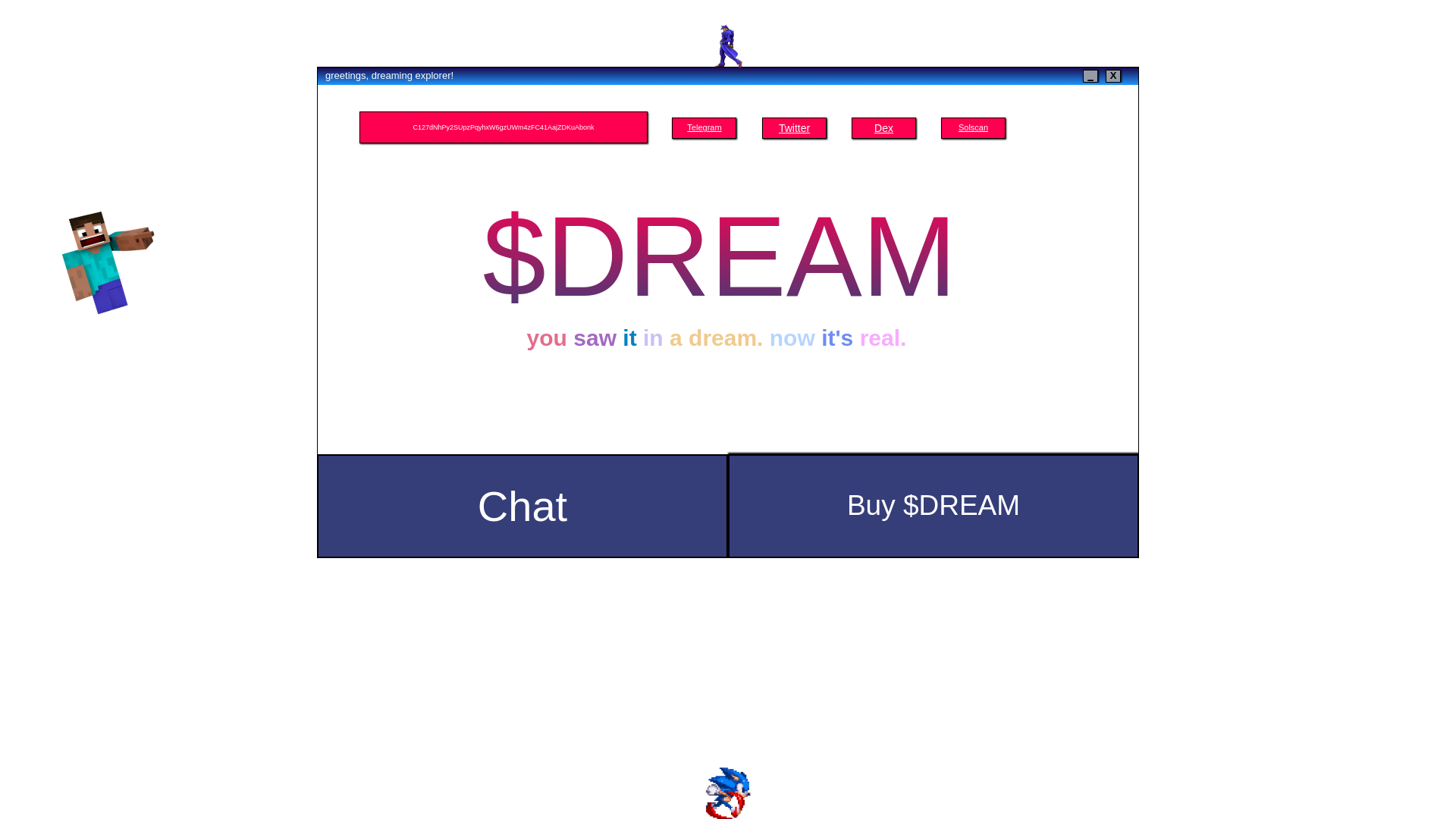 website screenshot of https://believeinyourdream.net/