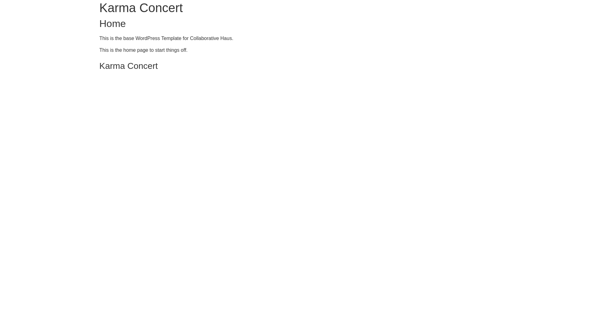 website screenshot of https://karmaconcert.org