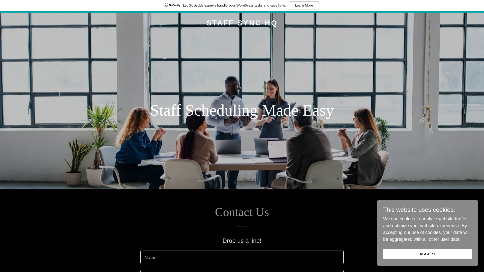 website screenshot of https://staffsynchq.com/