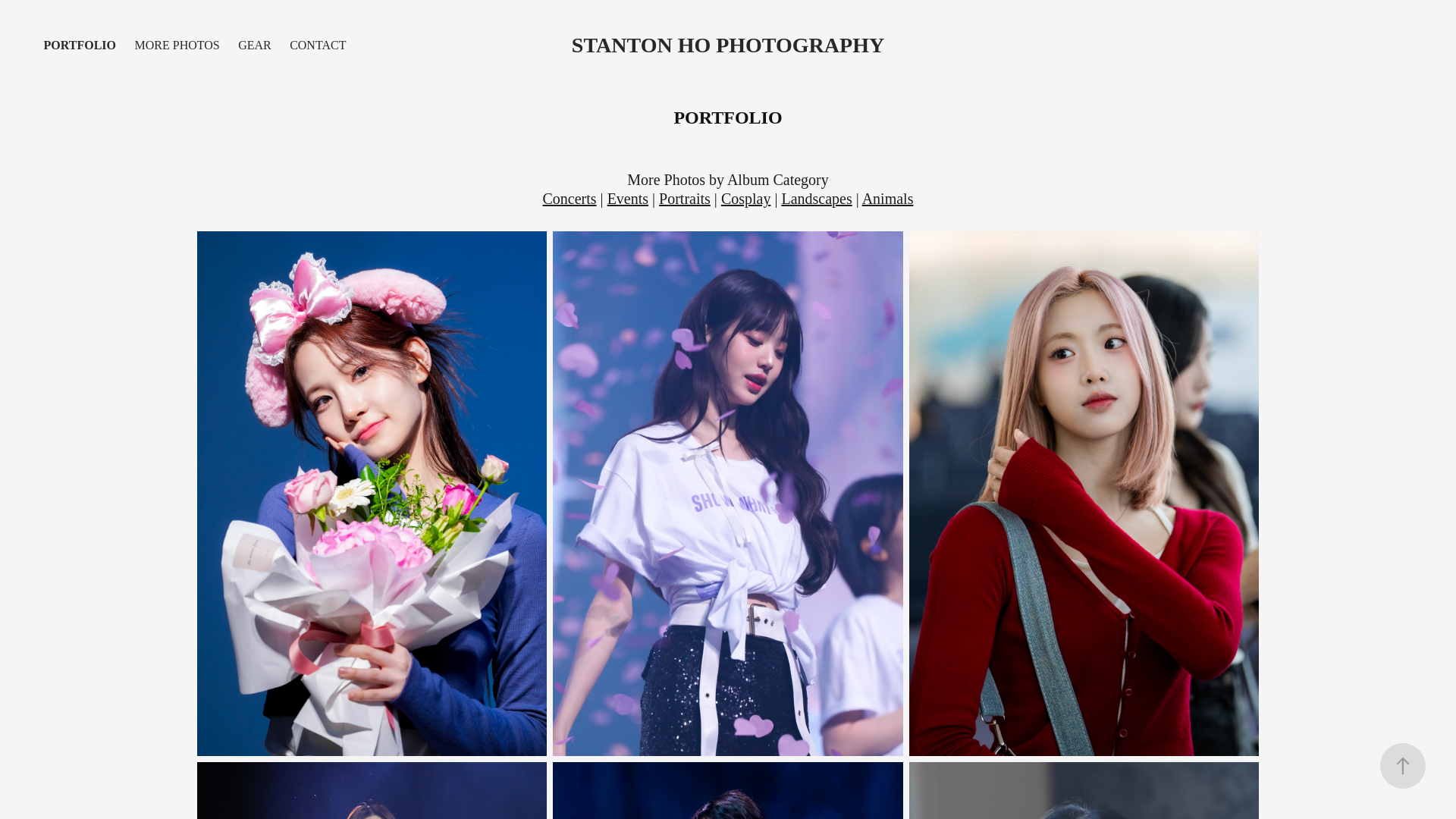 website screenshot of https://stantonhophoto.com