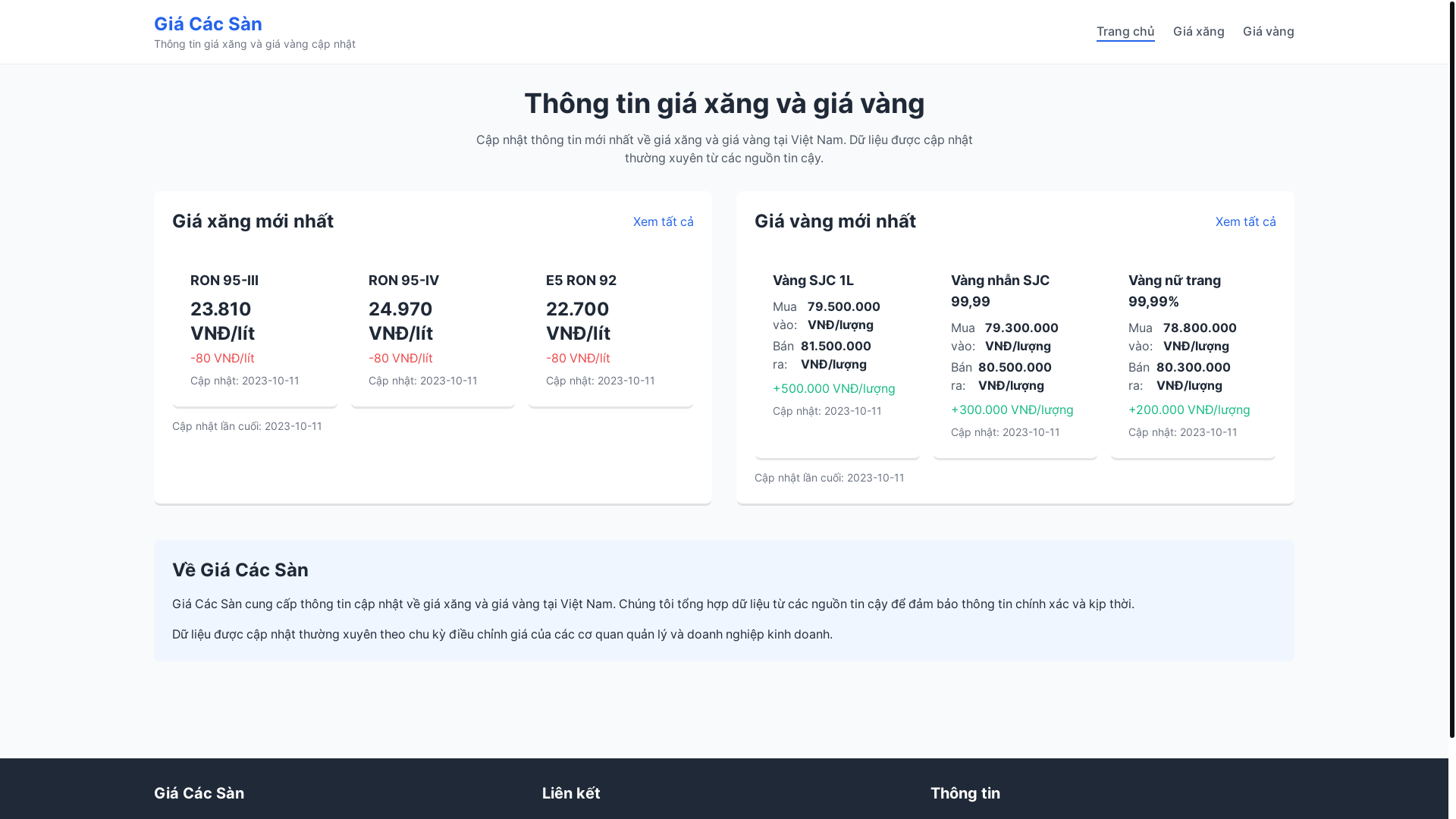 website screenshot of https://giacacsan.pages.dev/