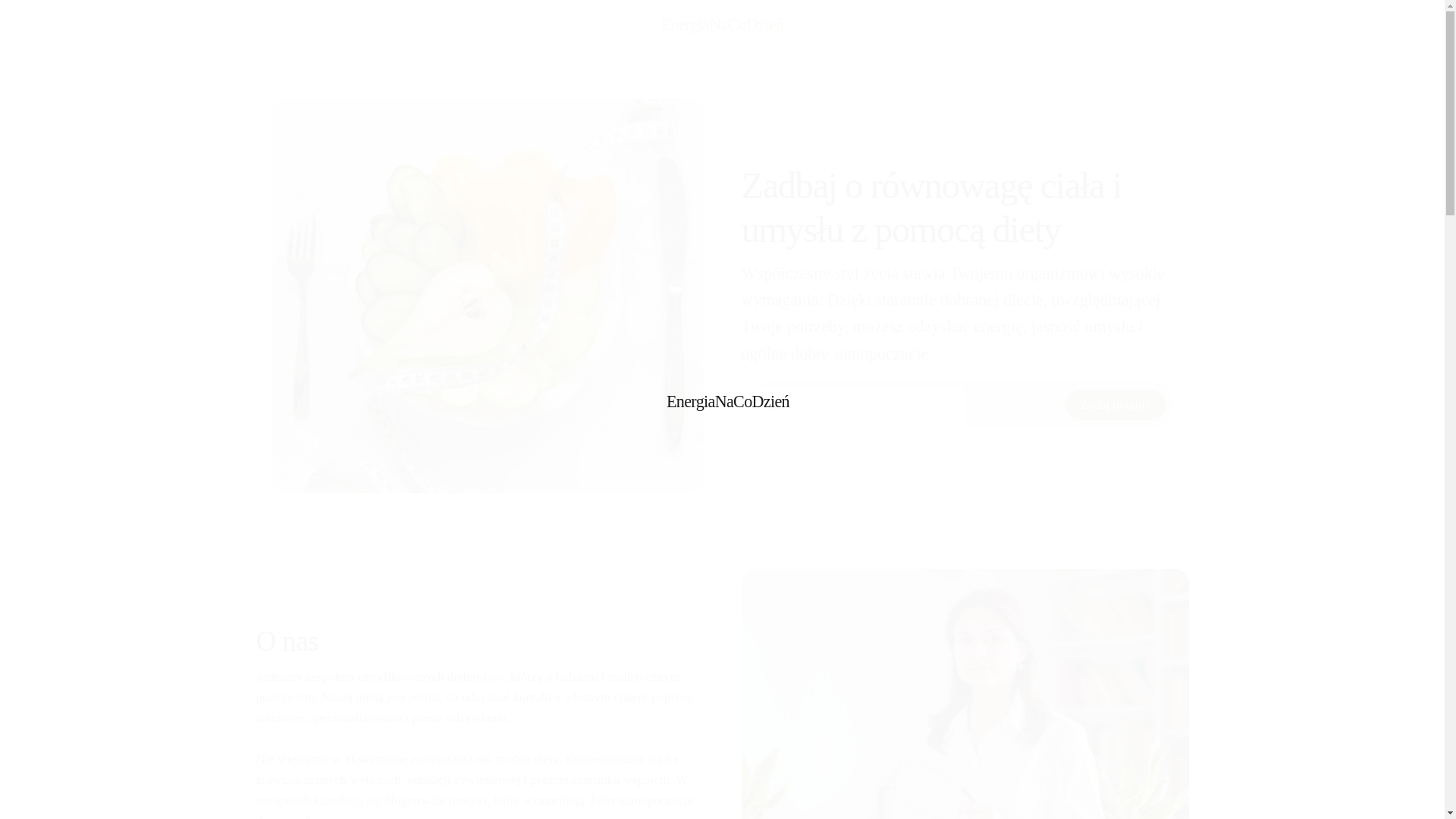 website screenshot of https://energianacodzienzone.info/