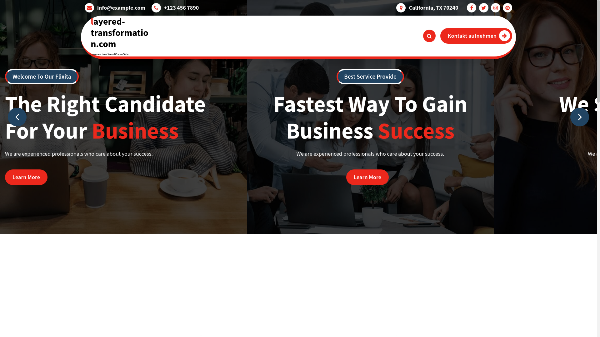 website screenshot of https://layered-transformation.com/