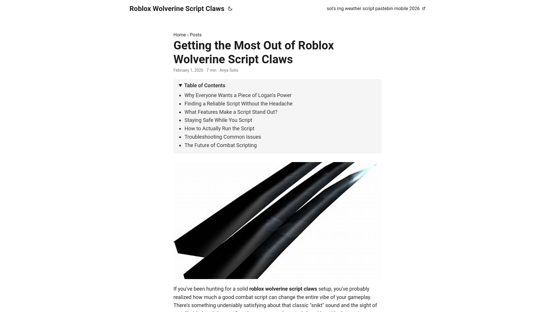 website screenshot of https://roblox-wolverine-script-claws.pages.dev/