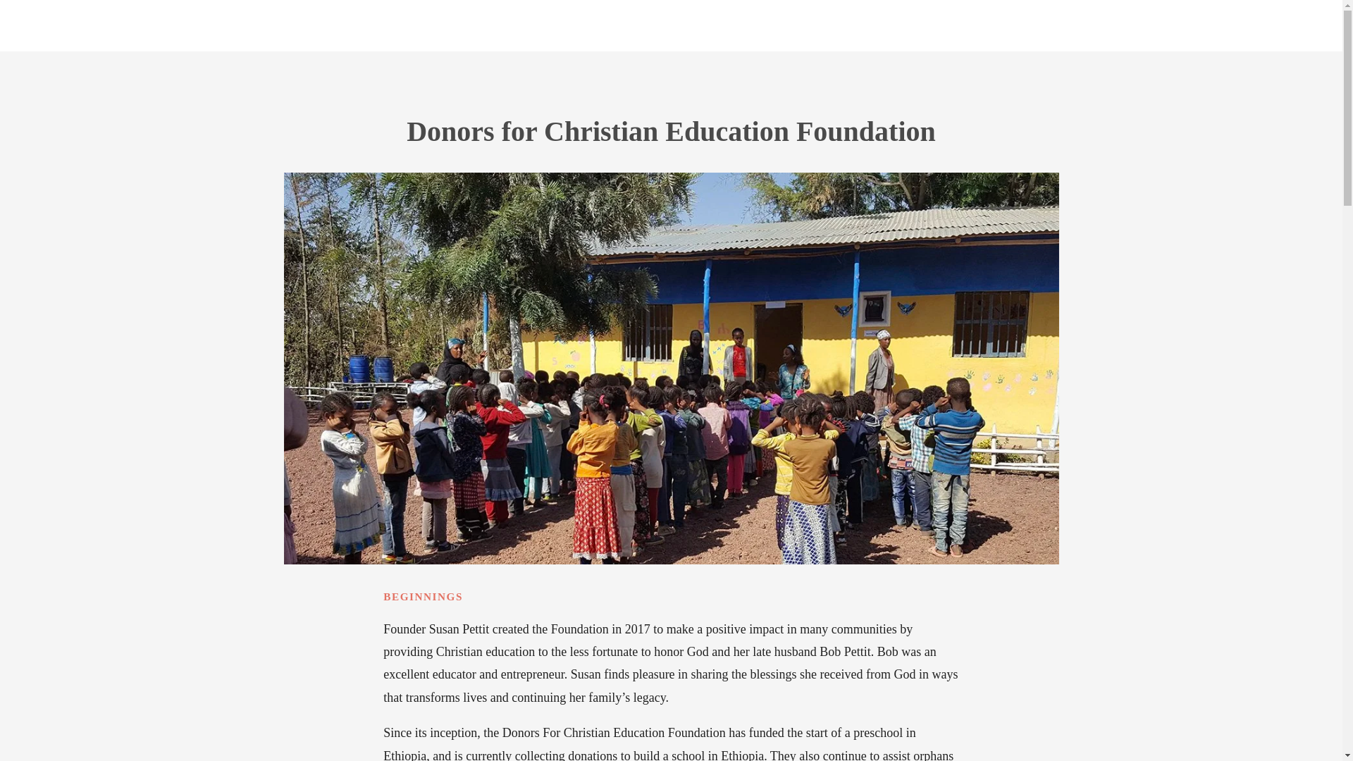 website screenshot of https://donorsforchristianeducationfoundation.org/