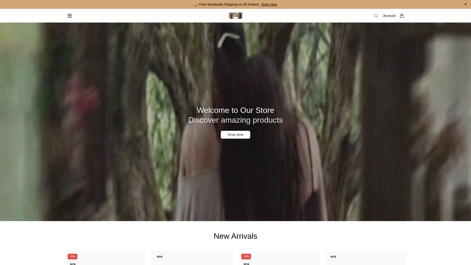 website screenshot of https://resurgencestudio.shop/