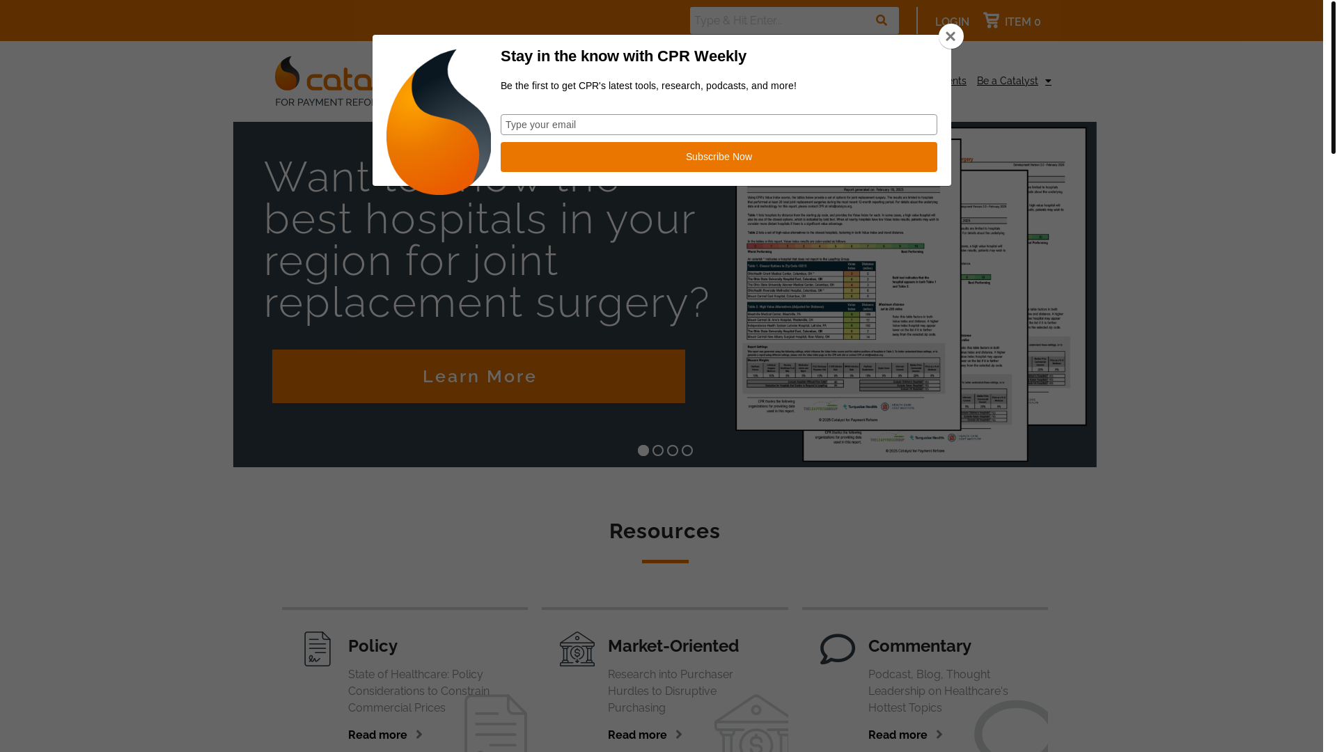 website screenshot of https://catalyze.org/