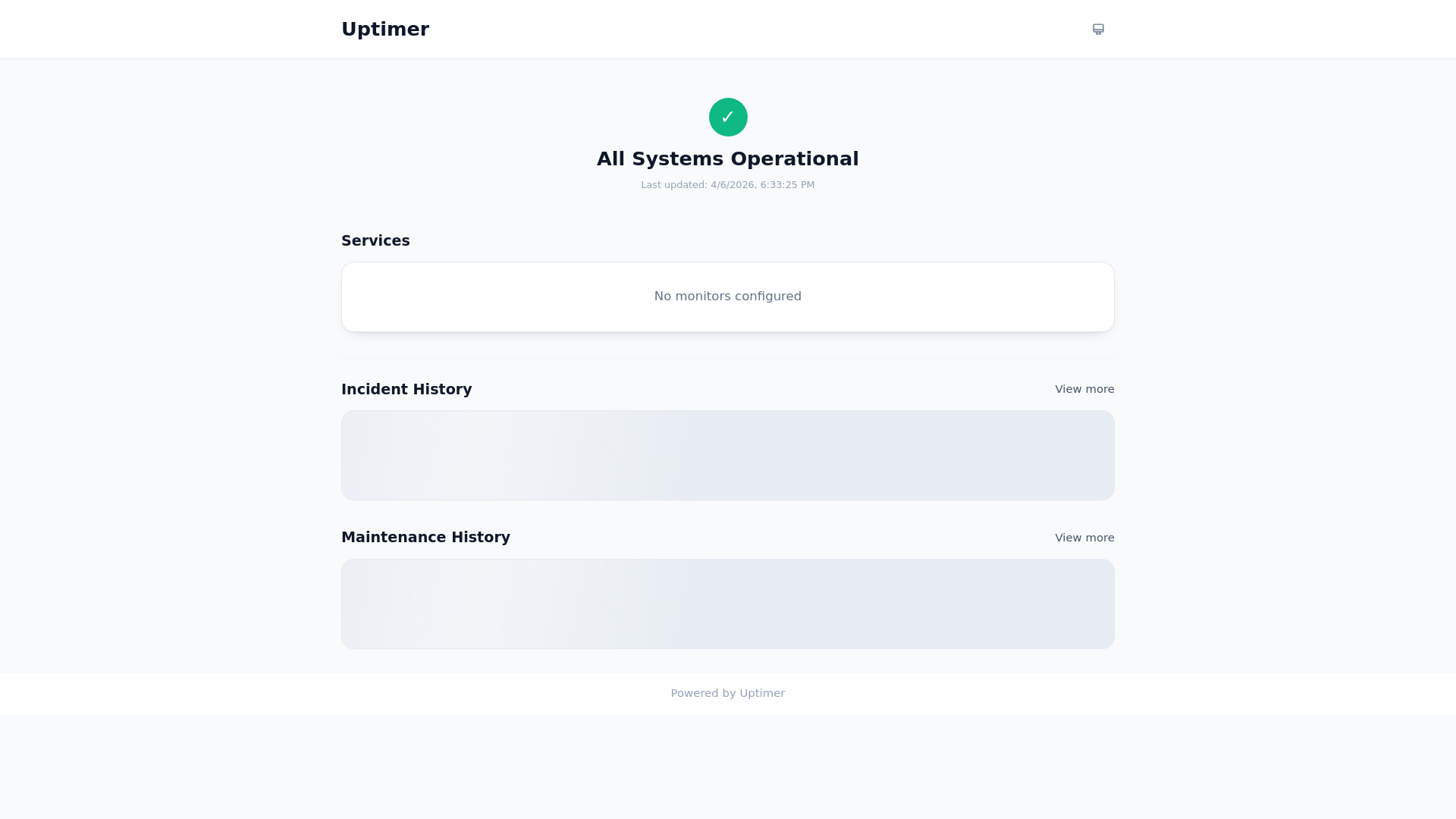 website screenshot of https://uptimer-3py.pages.dev/