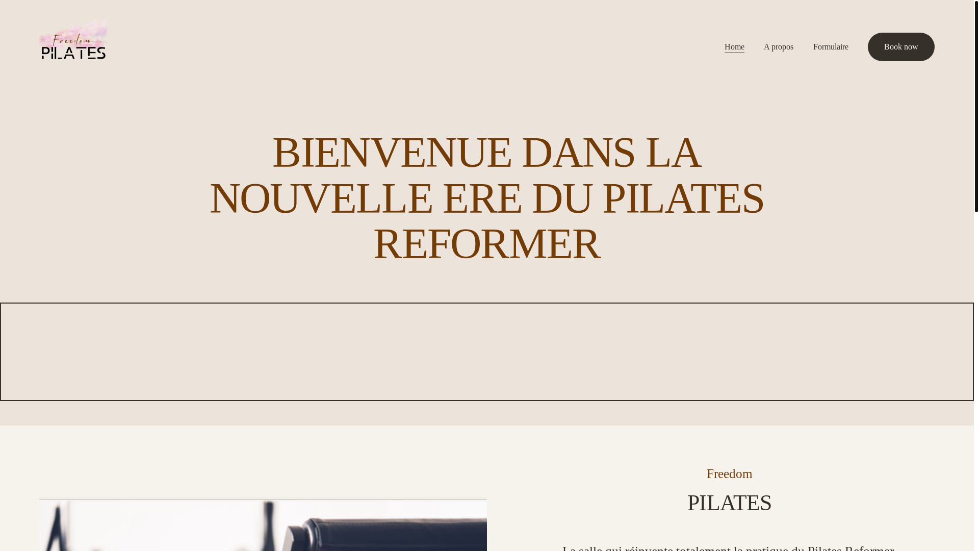 website screenshot of https://freedompilates.fr/