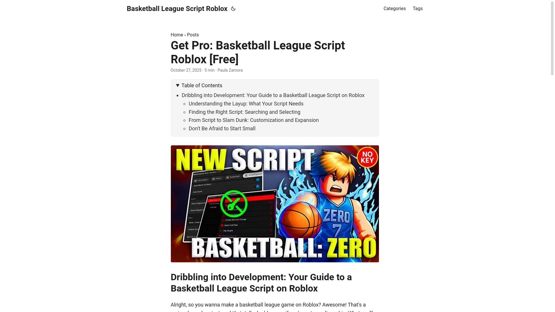website screenshot of https://basketball-league-script-roblox.pages.dev/