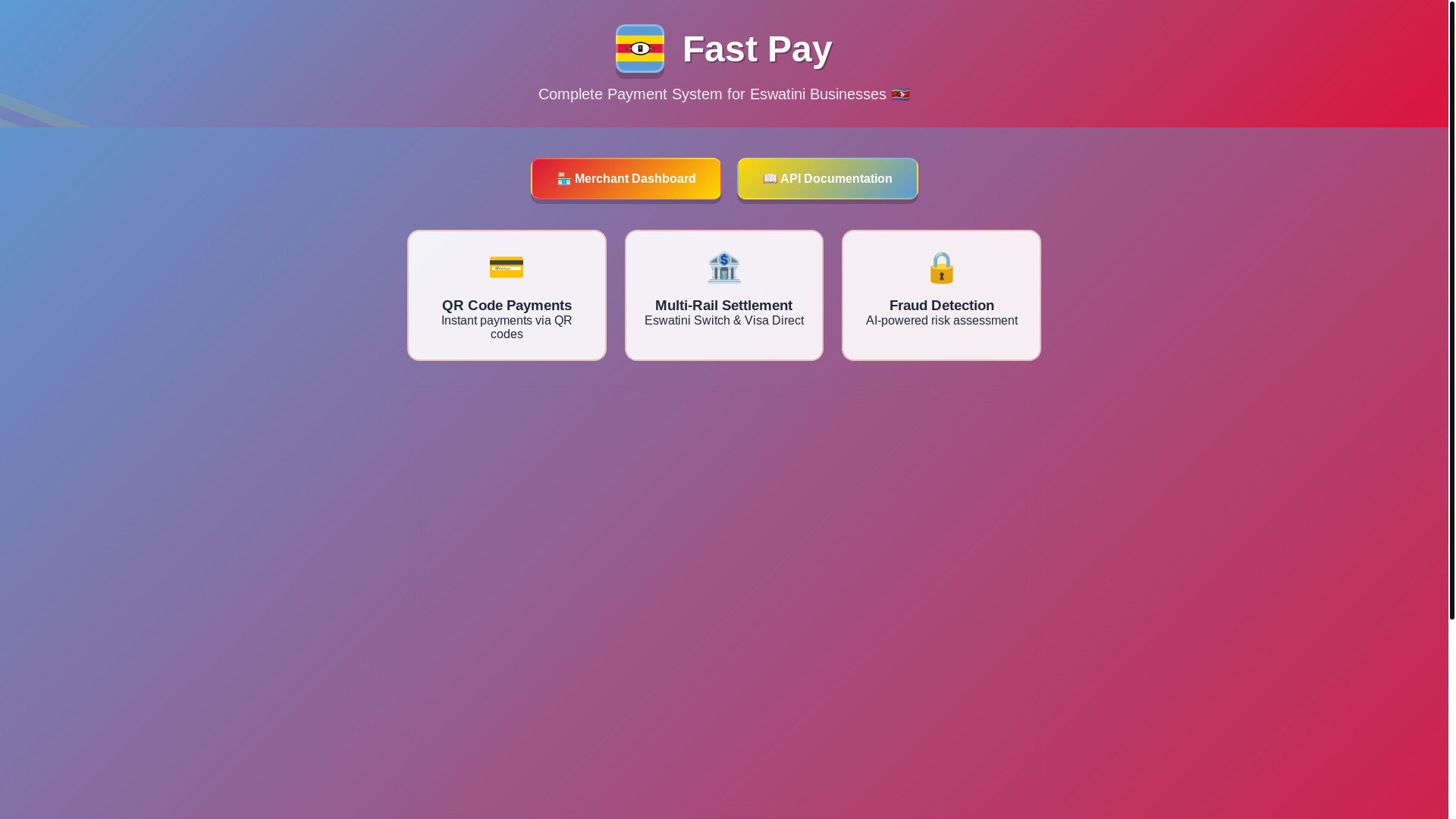 website screenshot of https://fastpayeswatini.com/