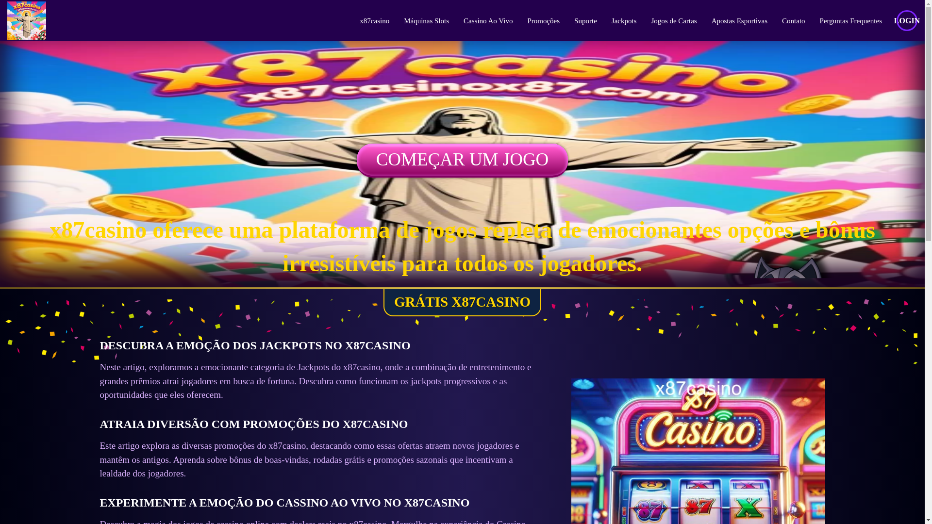 website screenshot of https://x87casinox87.com/