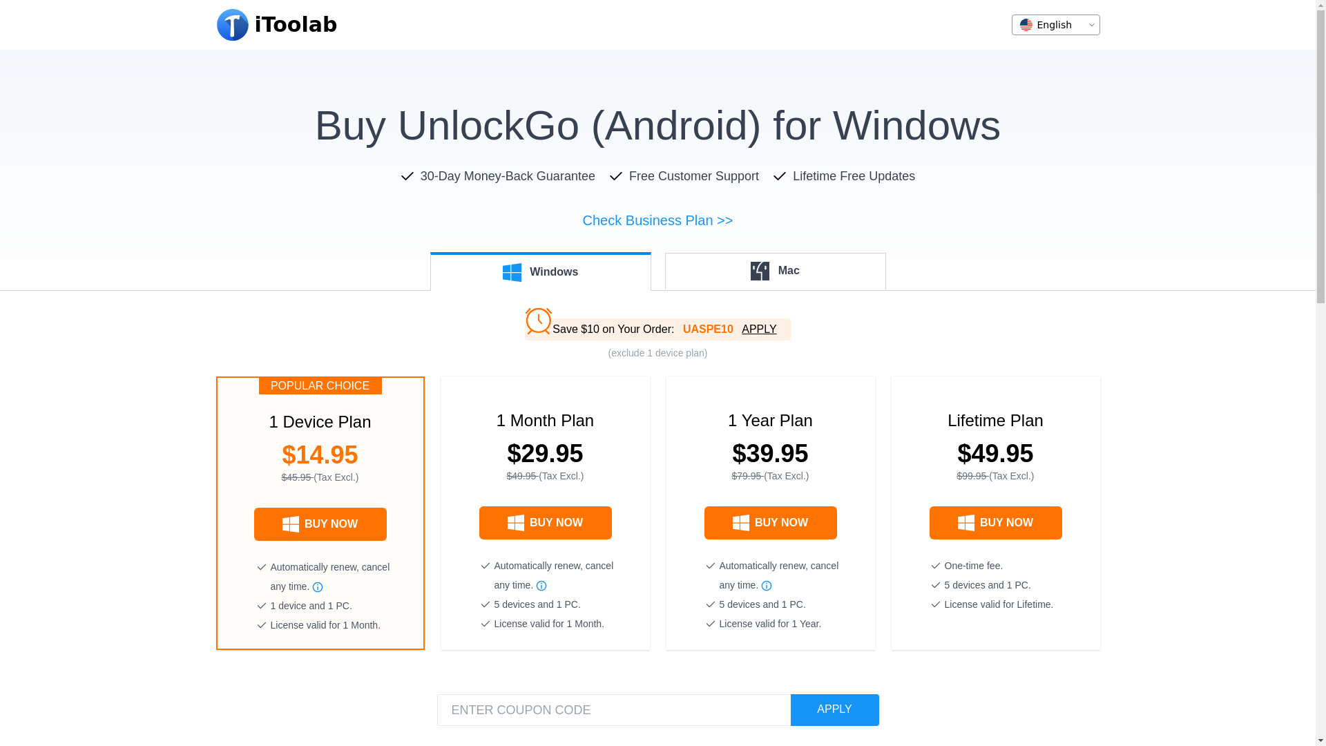 website screenshot of https://itoolab.com/buy/unlockgo-android-for-windows/?ref=product&lang=en