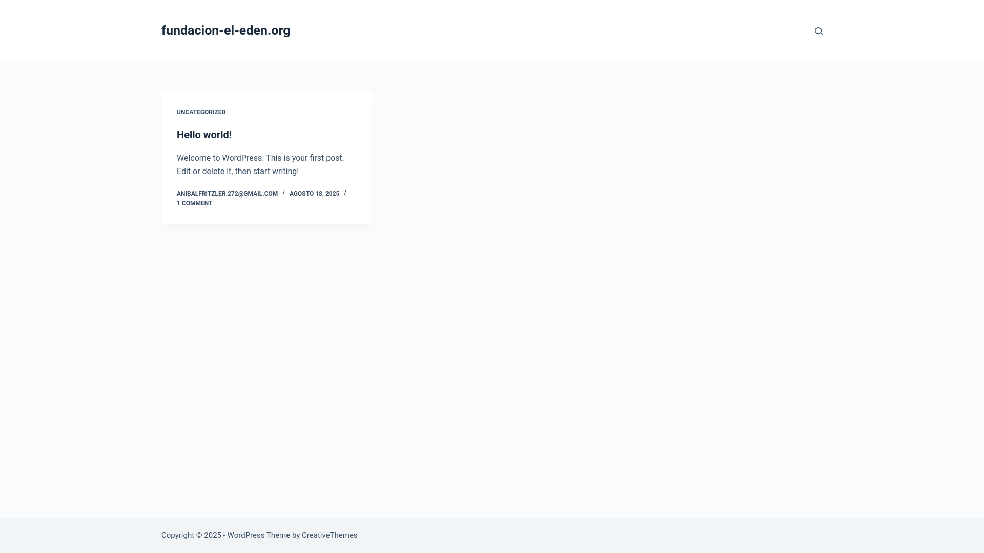 website screenshot of https://fundacion-el-eden.org/