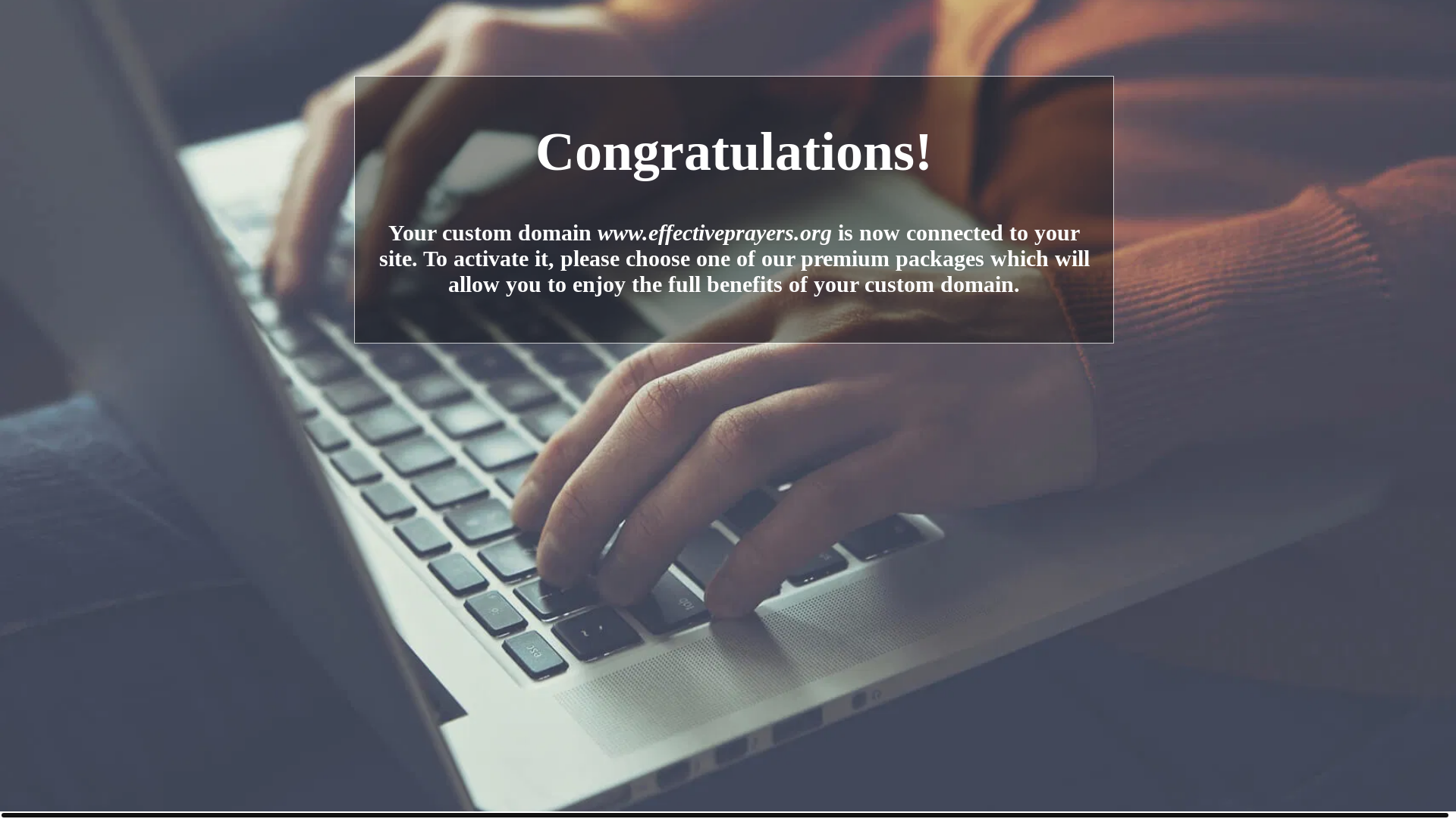 website screenshot of https://effectiveprayers.org/